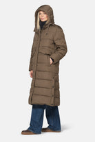 Lange gewatteerde winterjas PEPPY13 | Mud | Coat | Ilse Jacobsen