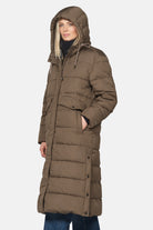 Lange gewatteerde winterjas PEPPY13 | Mud | Coat | Ilse Jacobsen