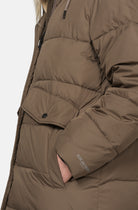 Lange gewatteerde winterjas PEPPY13 | Mud | Coat | Ilse Jacobsen