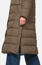 Lange gewatteerde winterjas PEPPY13 | Mud | Coat | Ilse Jacobsen