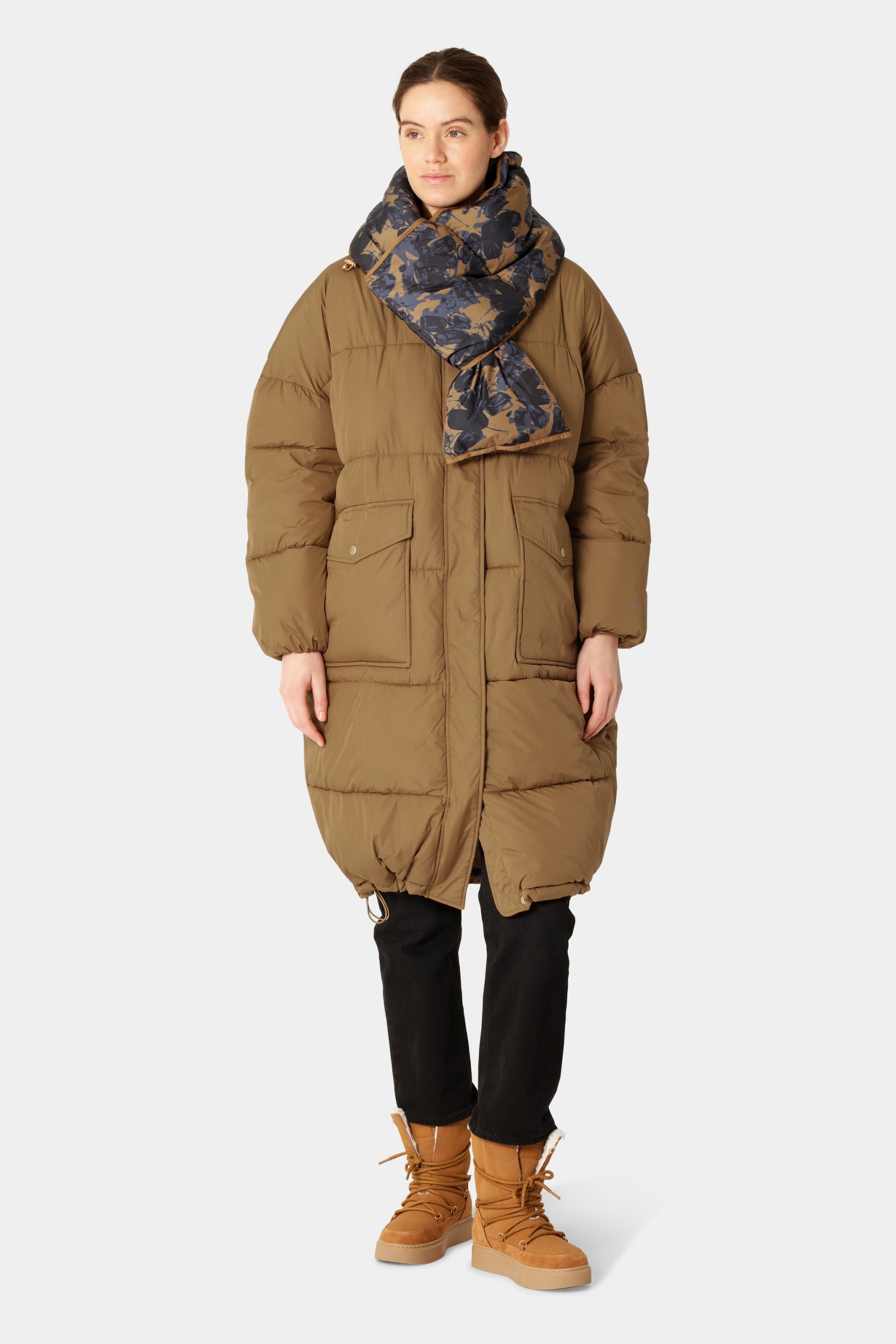 Gewatteerde Sjaal PEPPY08P | Beige Butterfly | Scarf | Ilse Jacobsen