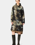 Lange Gewatteerde Jas met capuchon QUILTED08P | Moss Print | Jacket | Ilse Jacobsen