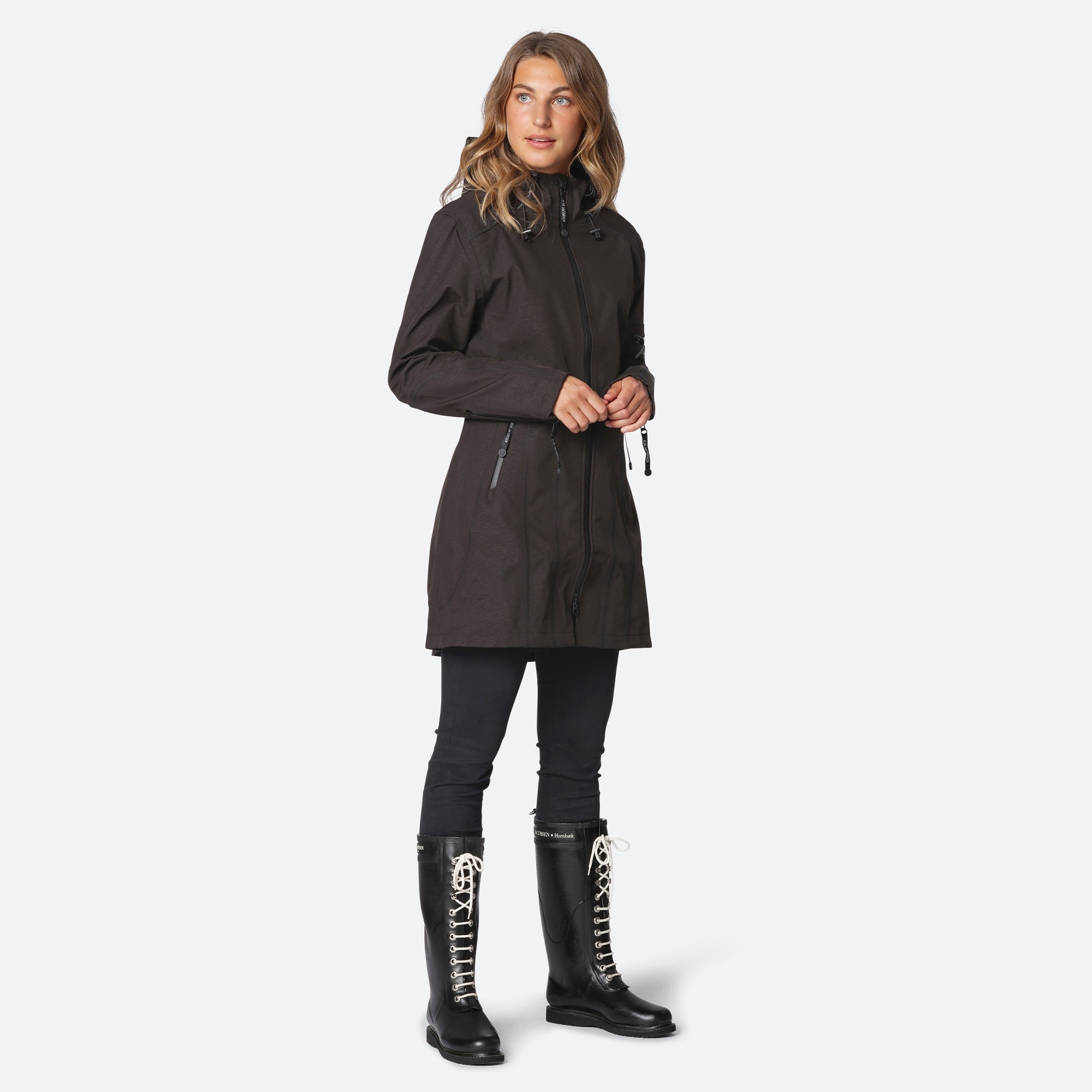 Softshell regenjas RAIN07 - 001 Black | Black | Raincoat | Ilse Jacobsen