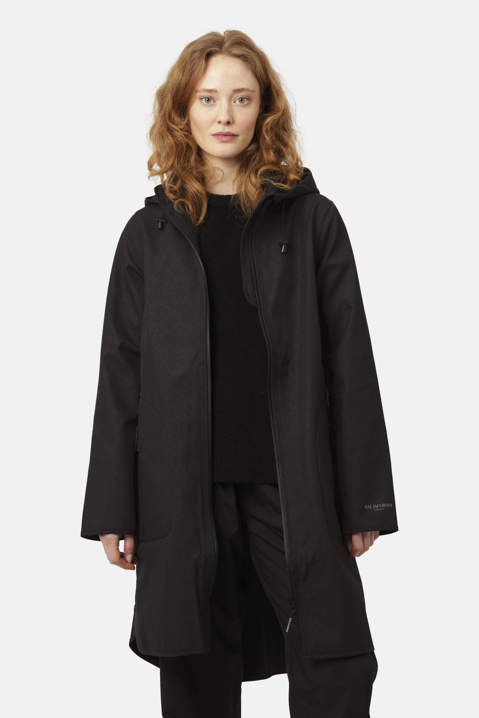 Softshell regenjas RAIN128 - 001 Black | Black | Raincoat | Ilse Jacobsen