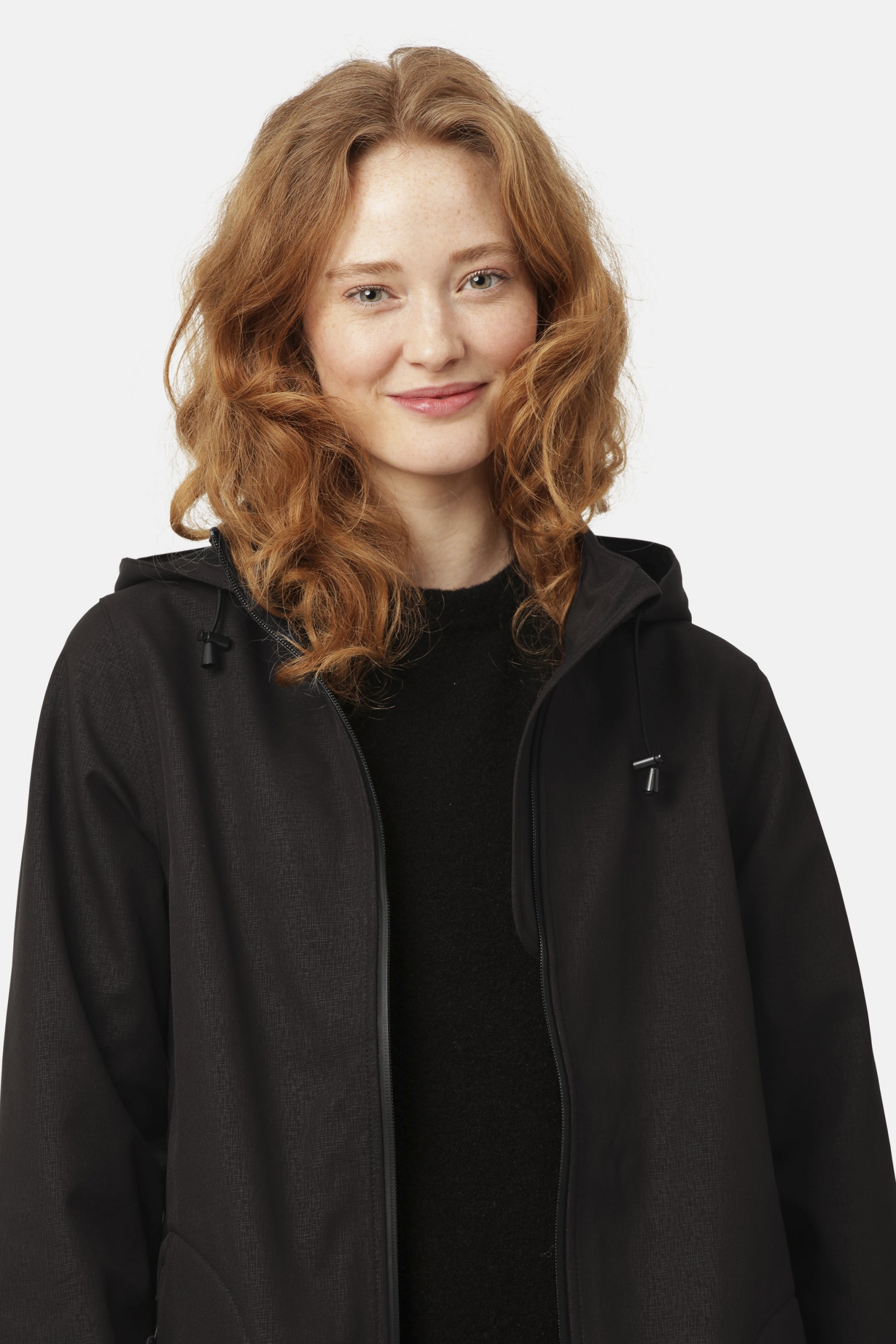 Softshell regenjas RAIN128 - 001 Black | Black | Raincoat | Ilse Jacobsen