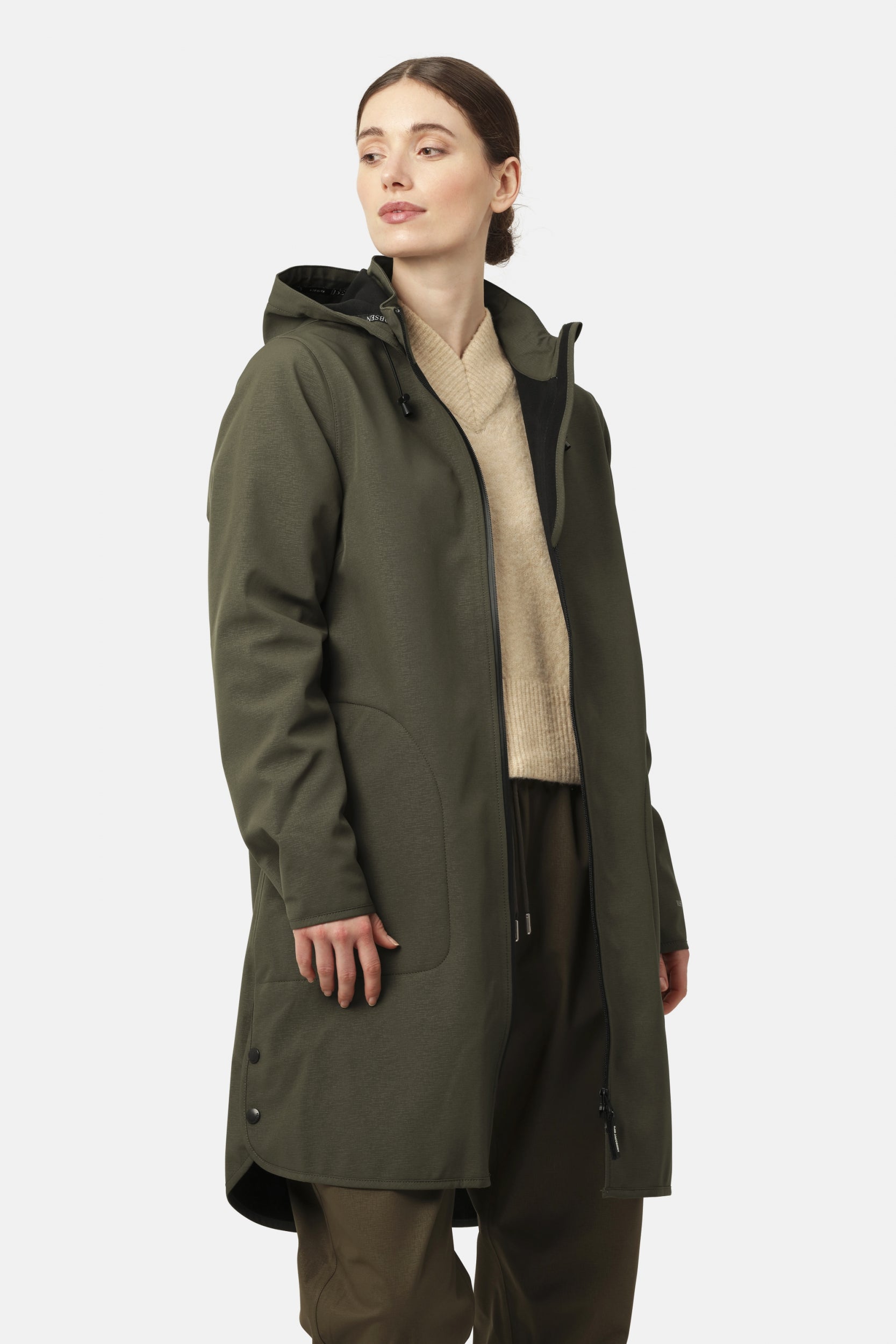 Softshell regenjas RAIN128 - 410 Army | Army | Raincoat | Ilse Jacobsen