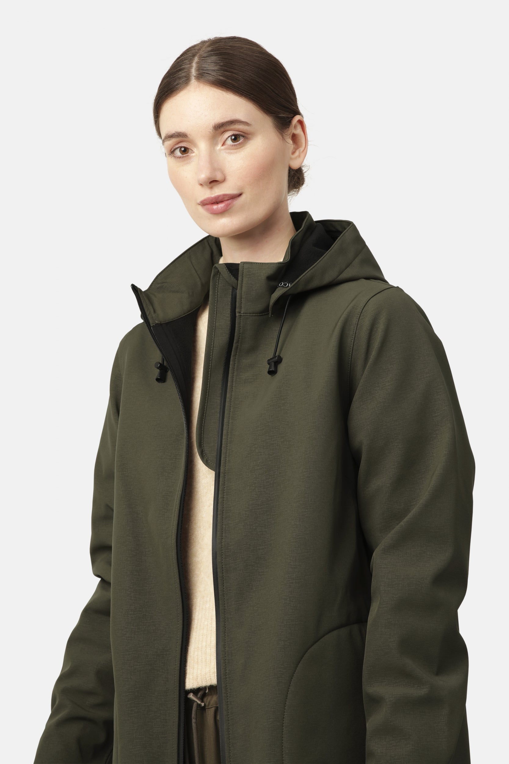 Softshell regenjas RAIN128 - 410 Army | Army | Raincoat | Ilse Jacobsen
