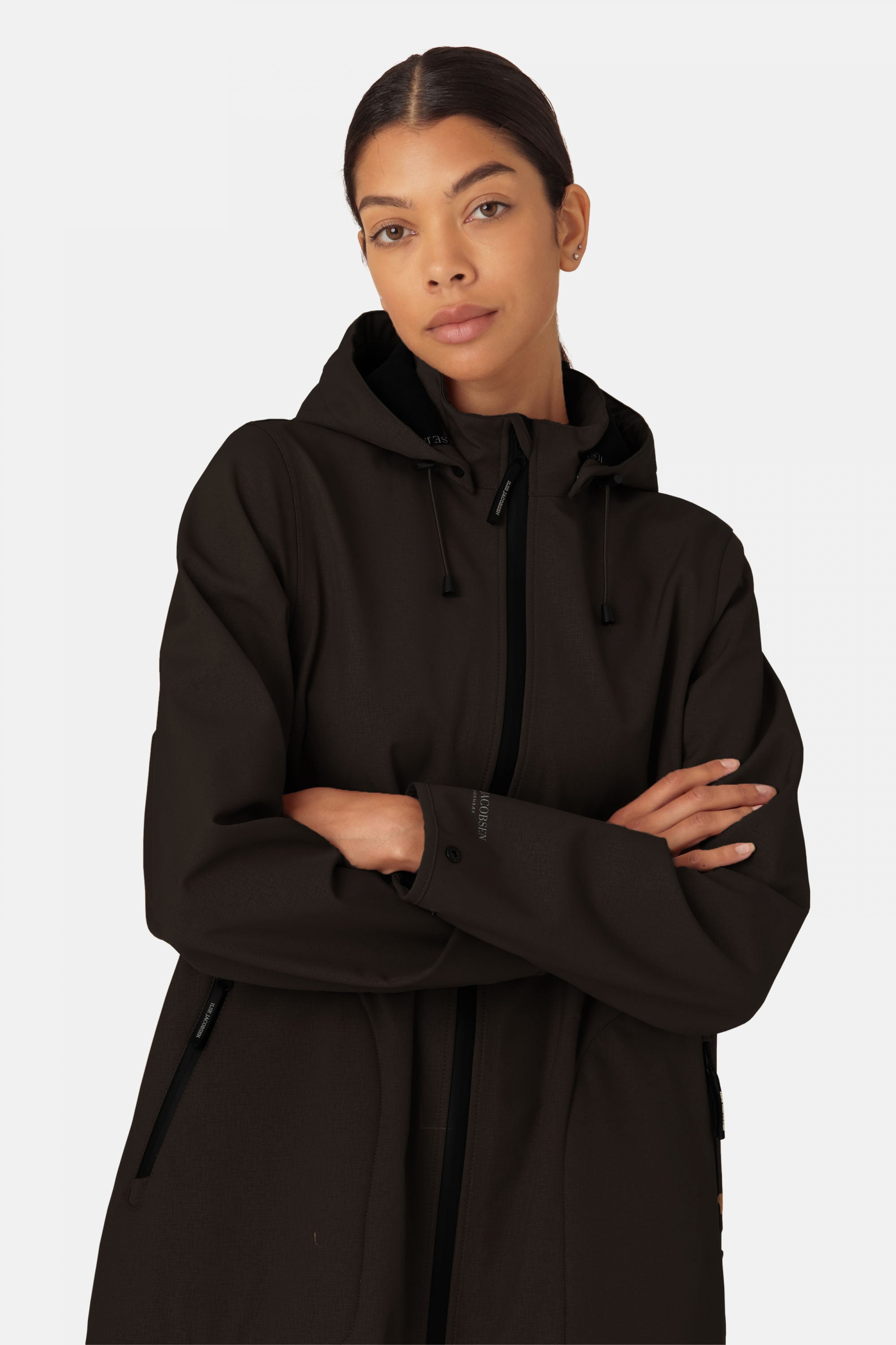 Softshell Regenjas RAIN135L - Black 001 | Black | Raincoat | Ilse Jacobsen