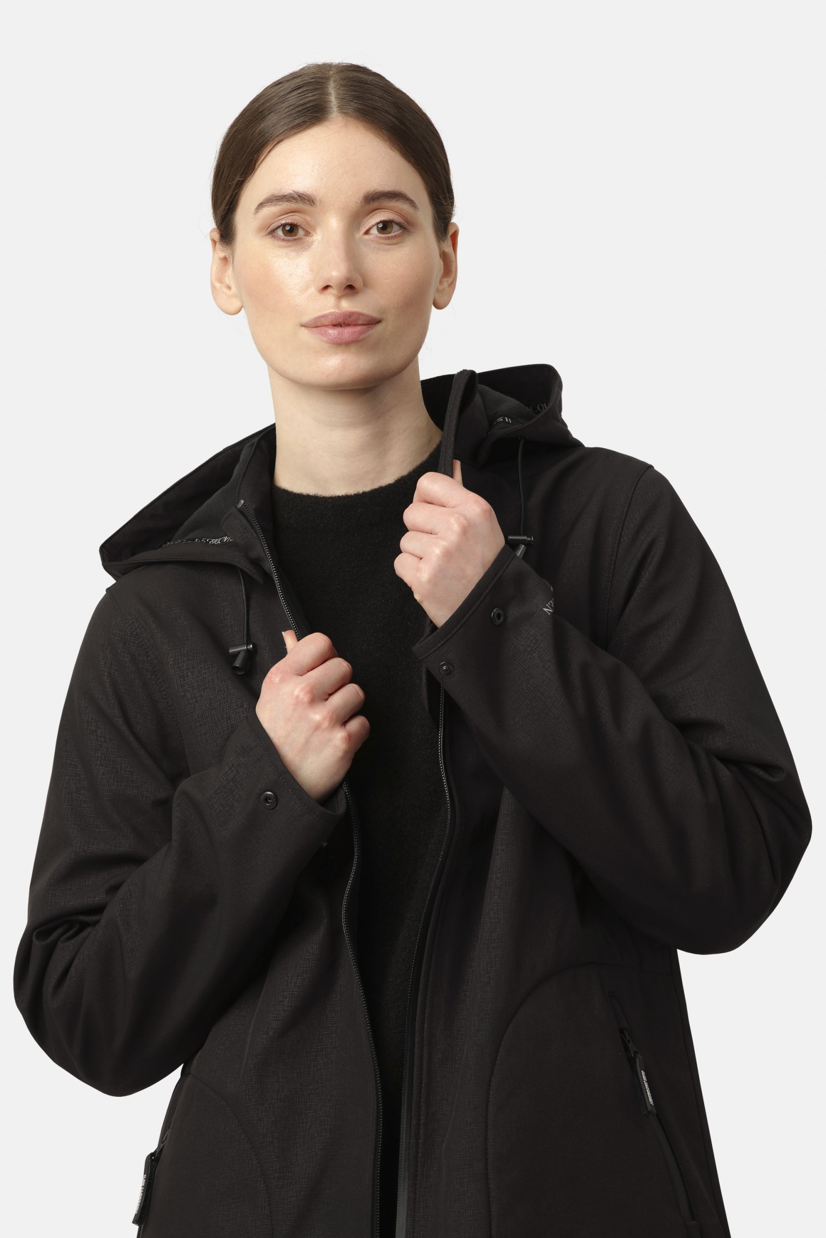 Softshell Regenjas RAIN135 - Black 001 | Black | Raincoat | Ilse Jacobsen