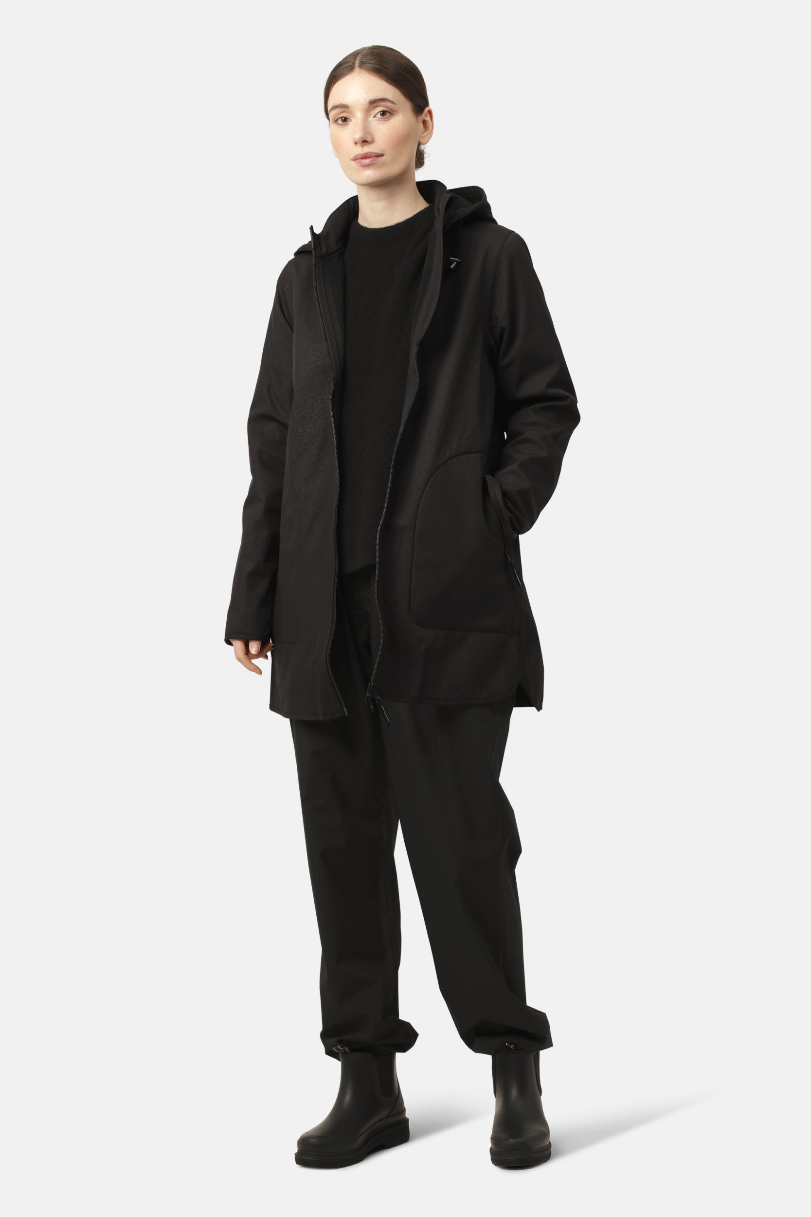 Softshell Regenjas RAIN135 - Black 001 | Black | Raincoat | Ilse Jacobsen