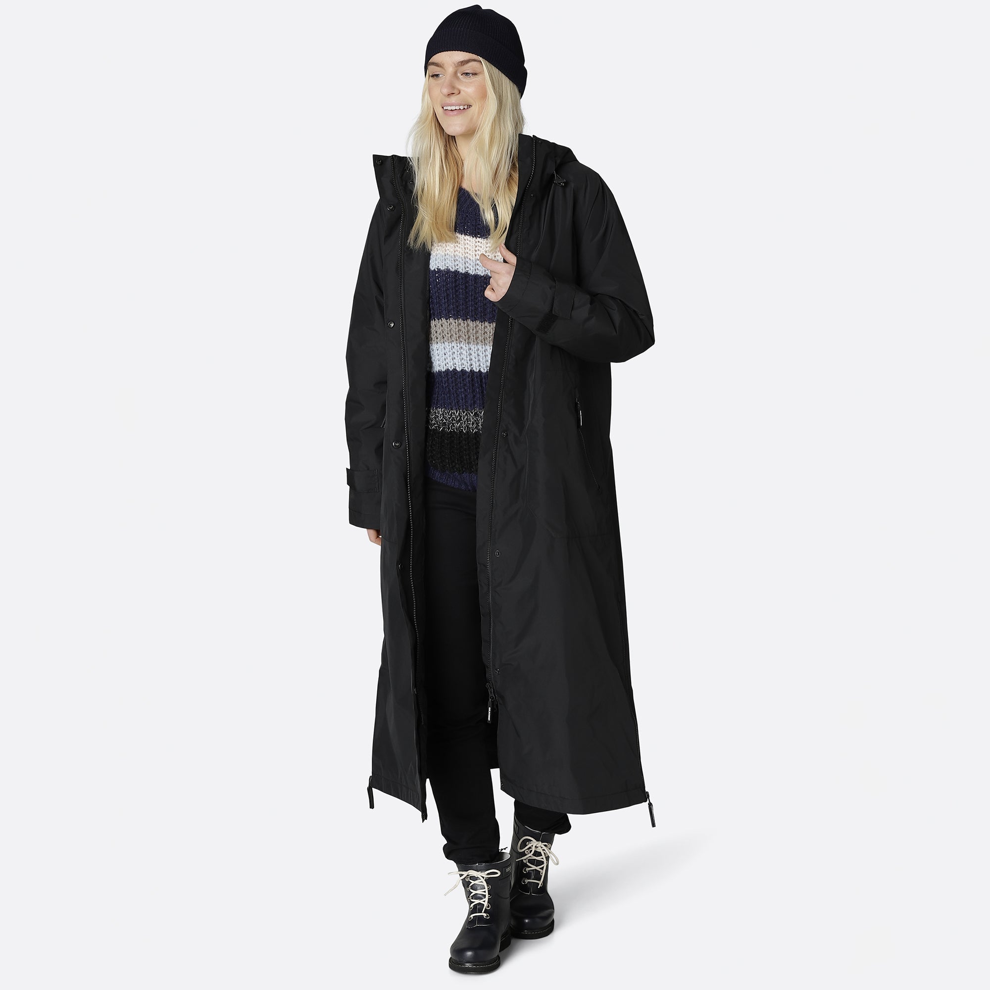 Regenjas RAIN150 - 001 Black | Black | Raincoat | Ilse Jacobsen