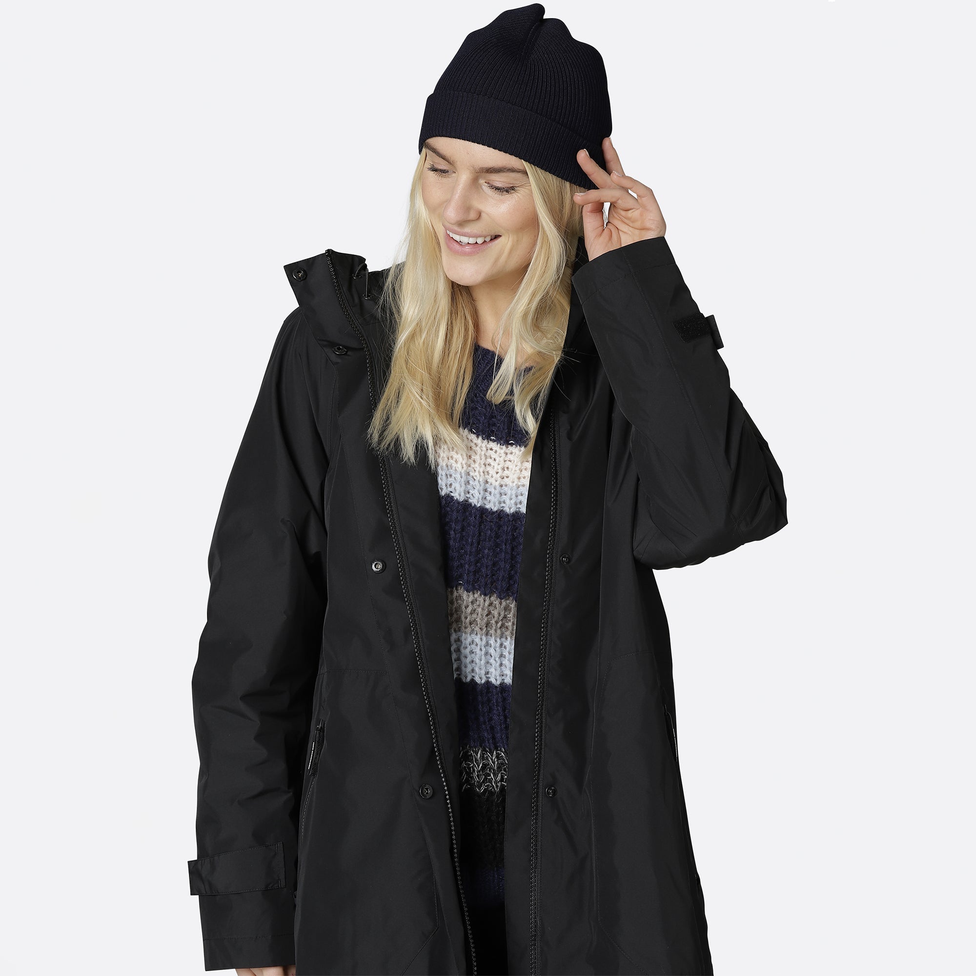 Regenjas RAIN150 - 001 Black | Black | Raincoat | Ilse Jacobsen