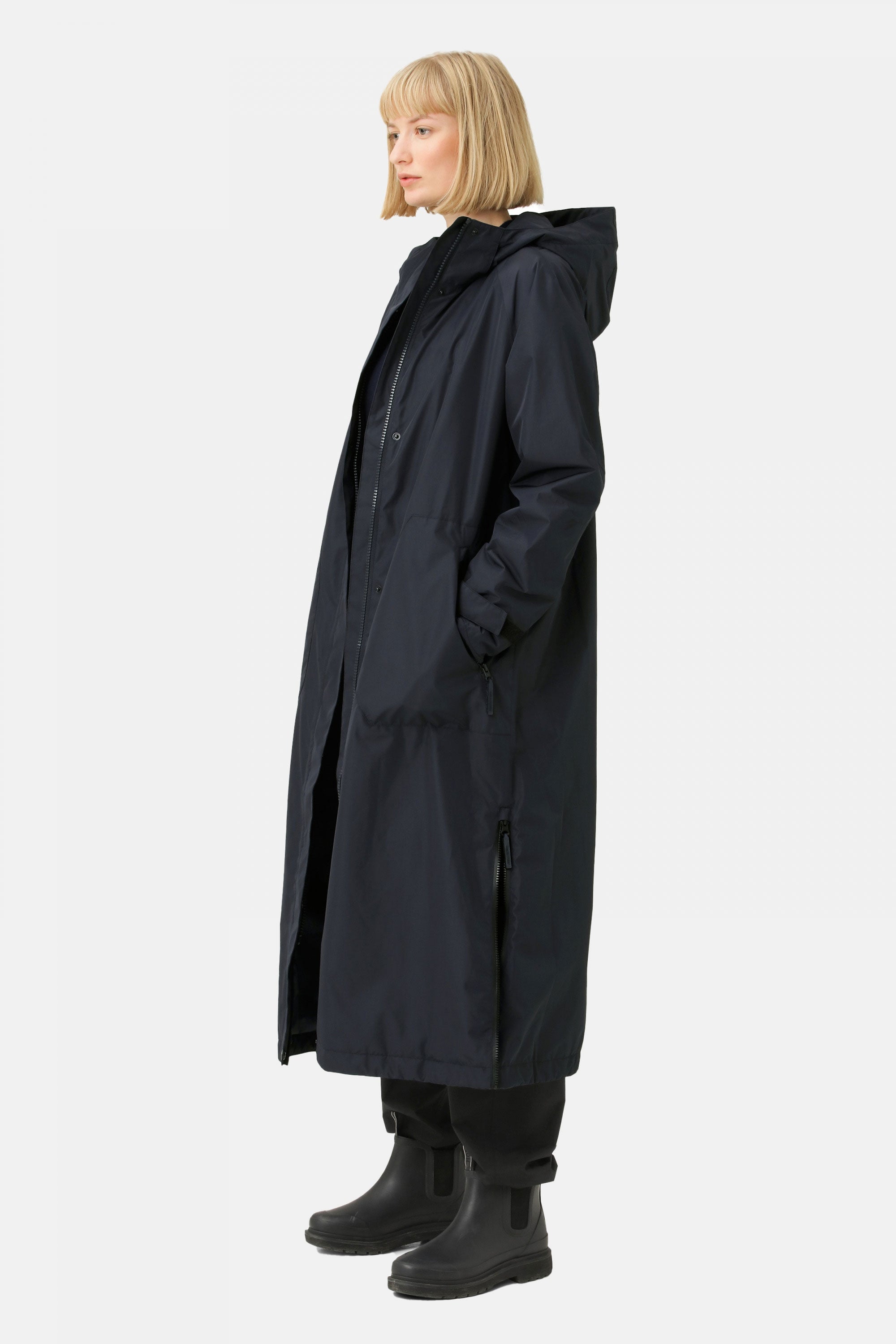Winterjas RAIN150 - 660 Dark Indigo | Dark Indigo | Raincoat | Ilse Jacobsen