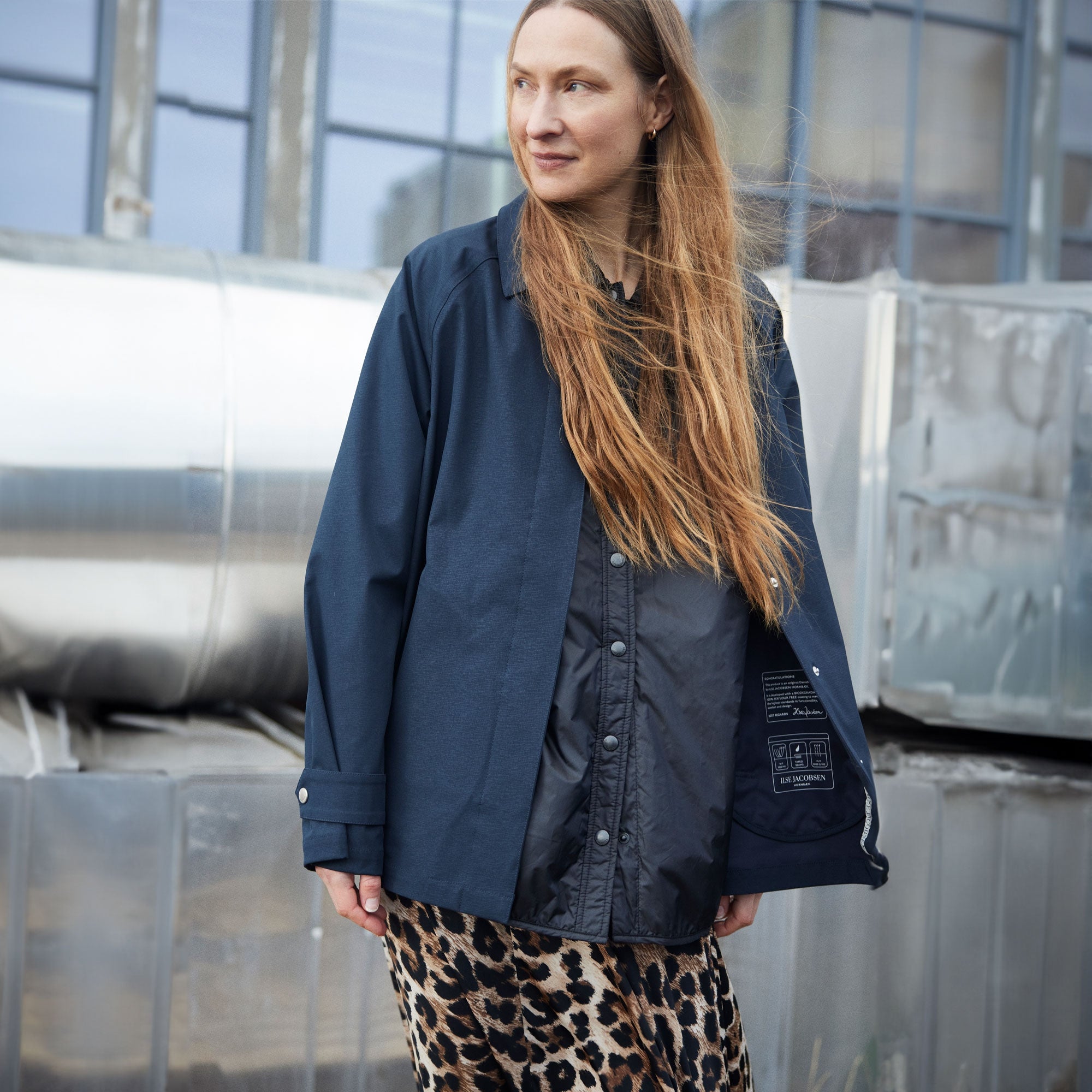 Regenjas RAIN205 - 660 Dark Indigo | Dark Indigo | Raincoat | Ilse Jacobsen