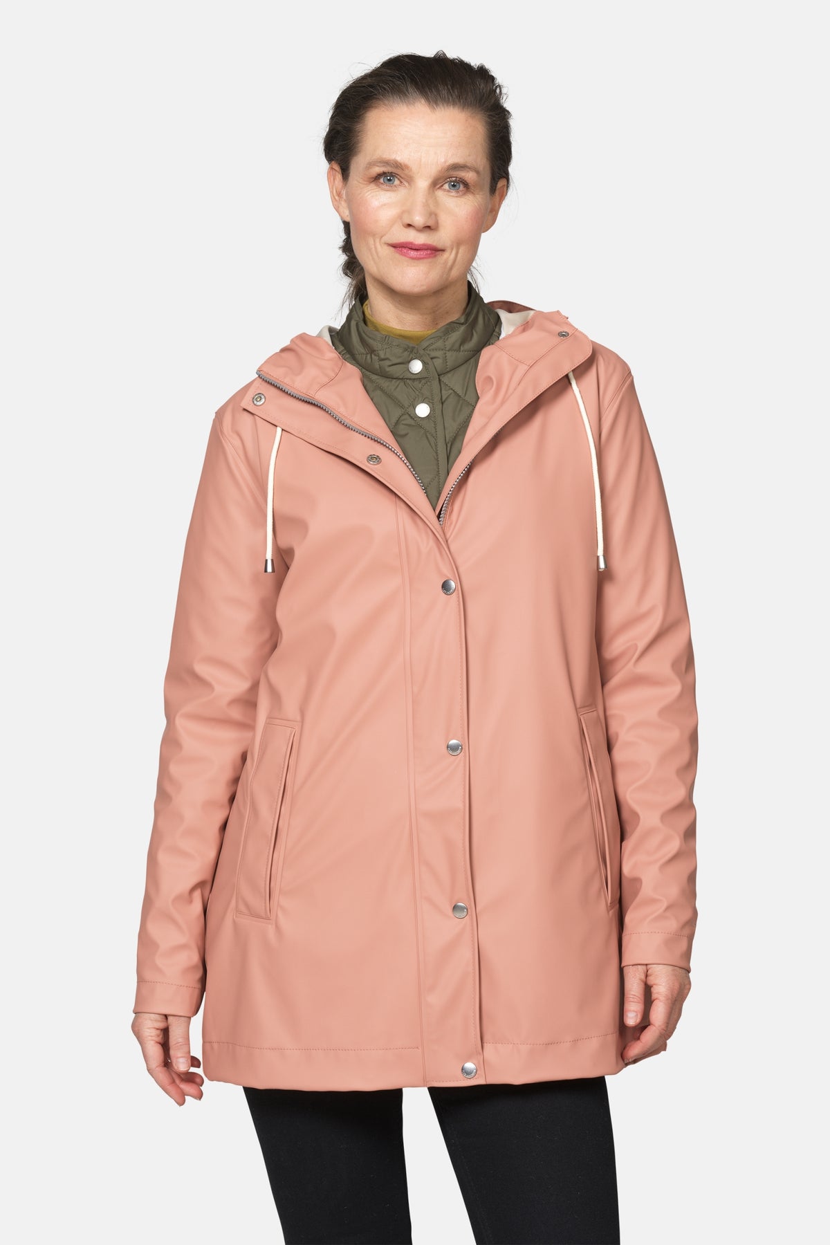 Korte regenjas RAIN228FR | Ash Rose | Raincoat | Ilse Jacobsen