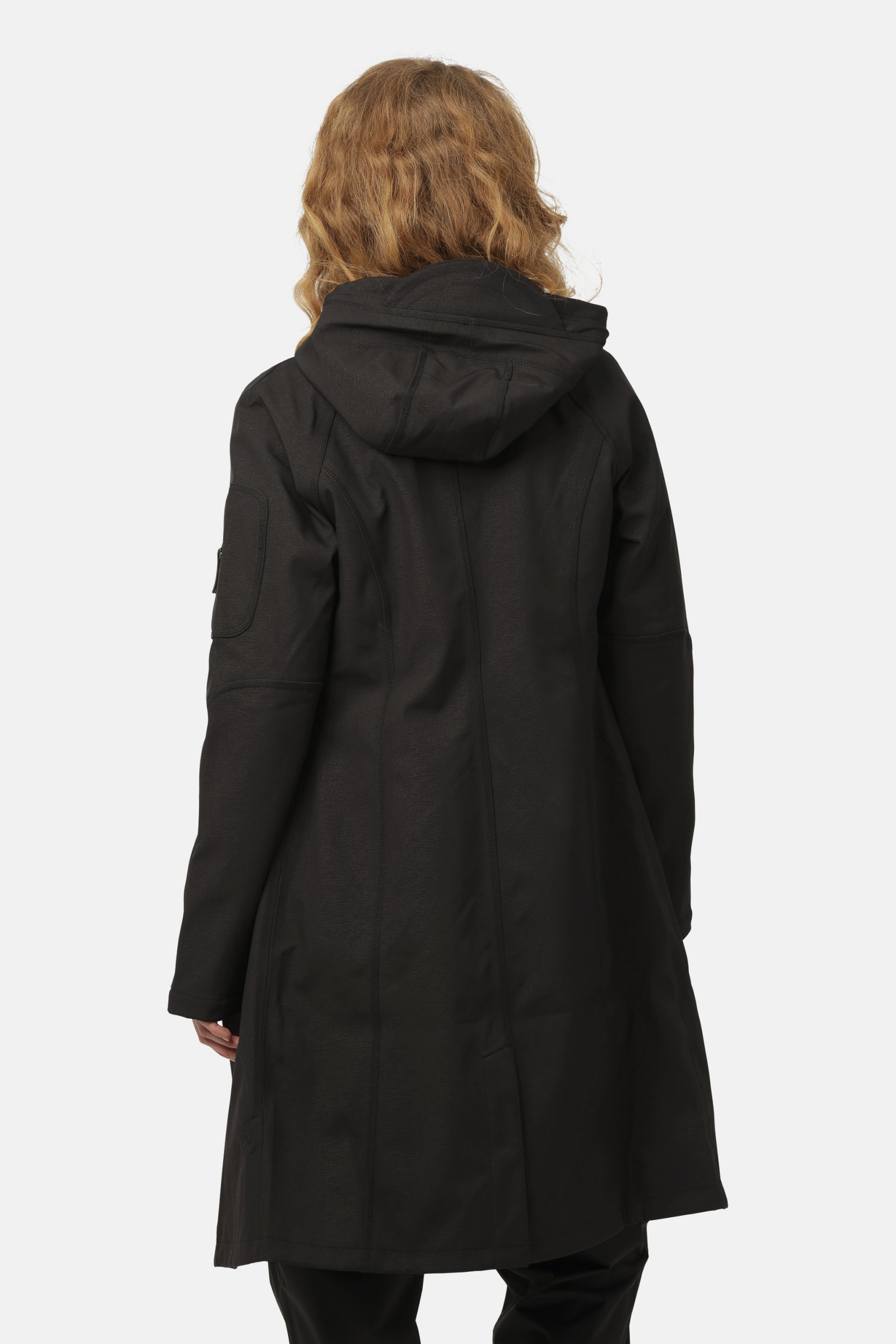 Softshell regenjas lang RAIN37L - 001 Black | Black | Raincoat | Ilse Jacobsen