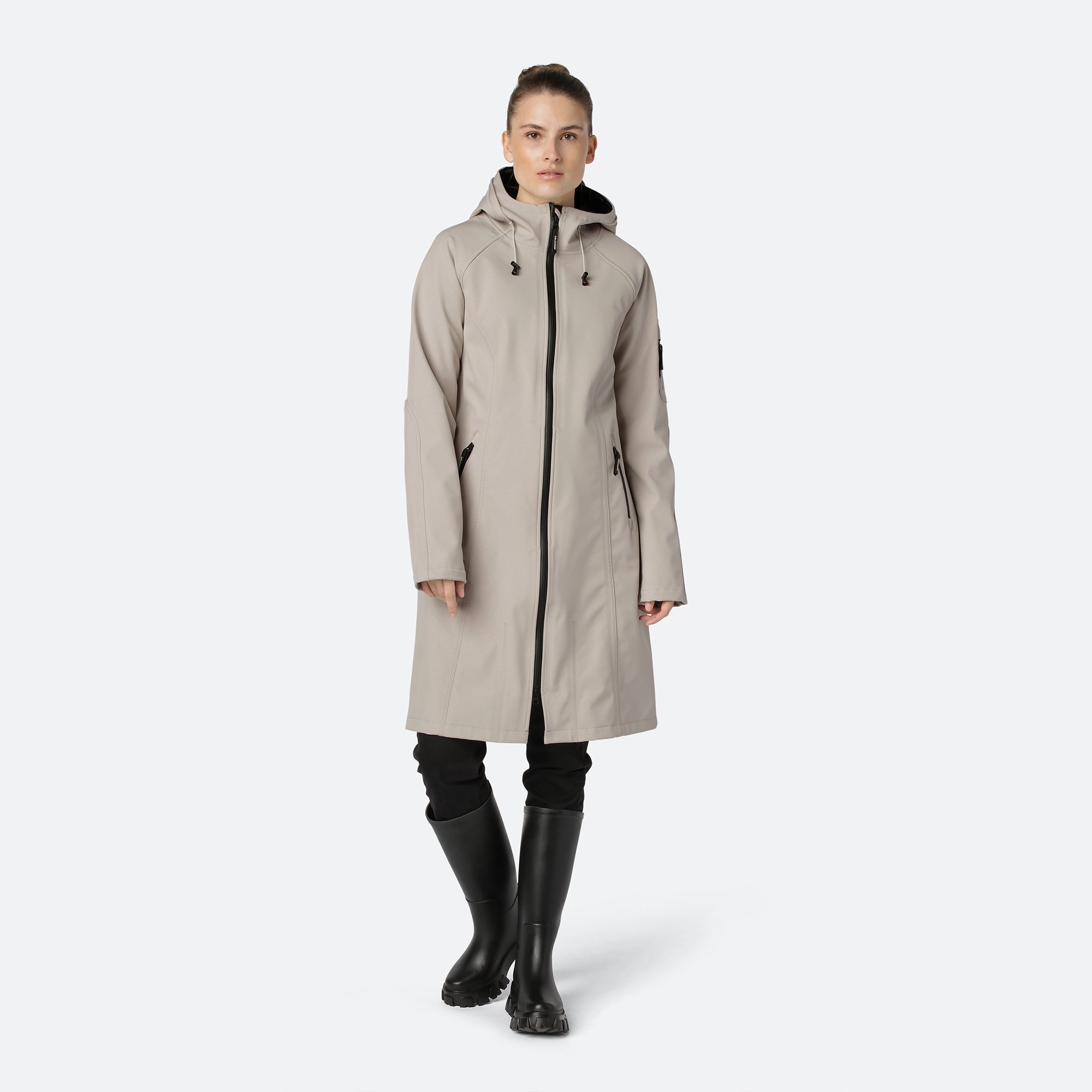 Softshell regenjas lang RAIN37L - 029 Chateau Gray | Chateau Gray | Raincoat | Ilse Jacobsen