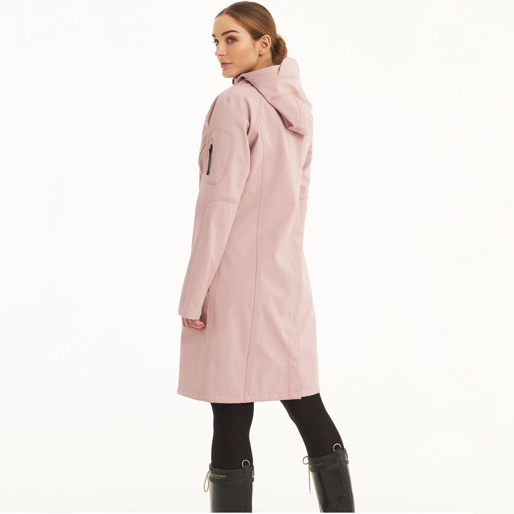 Softshell regenjas lang RAIN37L - 378 Adobe Rose | Adobe Rose | Raincoat | Ilse Jacobsen
