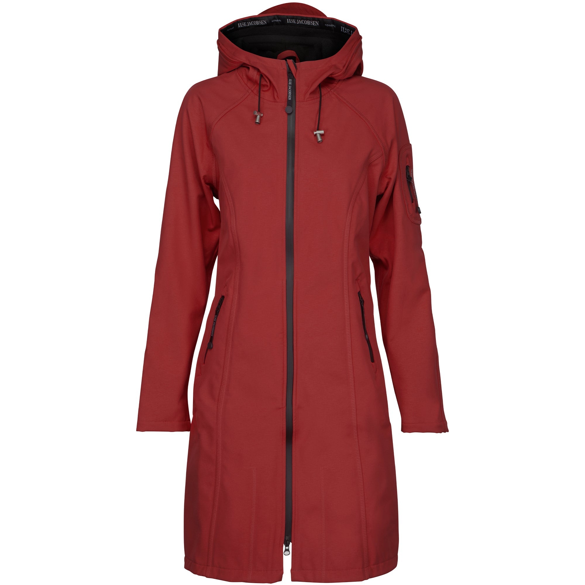 Softshell regenjas lang RAIN37L - 383 Rhubarb | Rhubarb | Raincoat | Ilse Jacobsen
