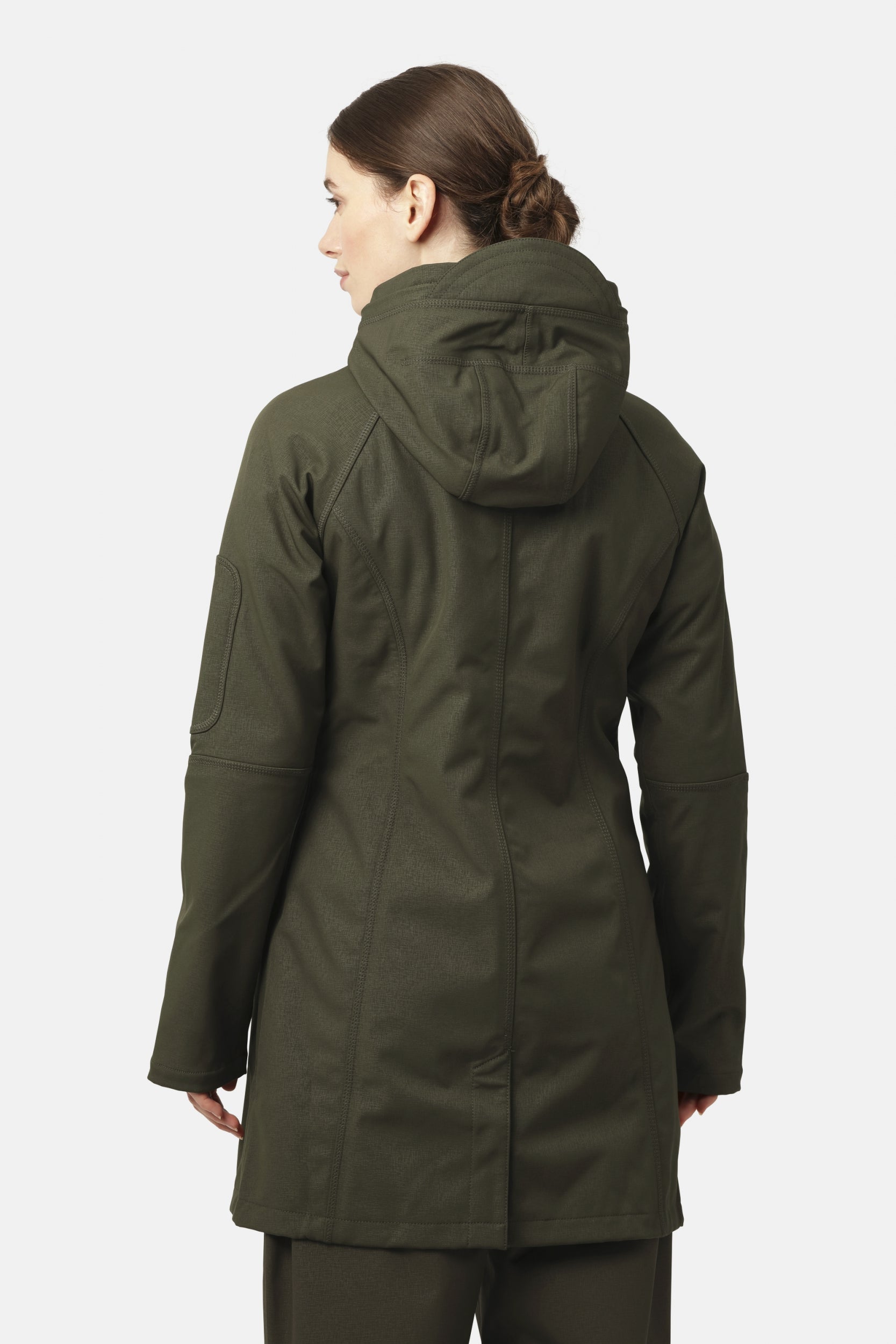Softshell regenjas lang RAIN37L - 410 Army | Army | Raincoat | Ilse Jacobsen