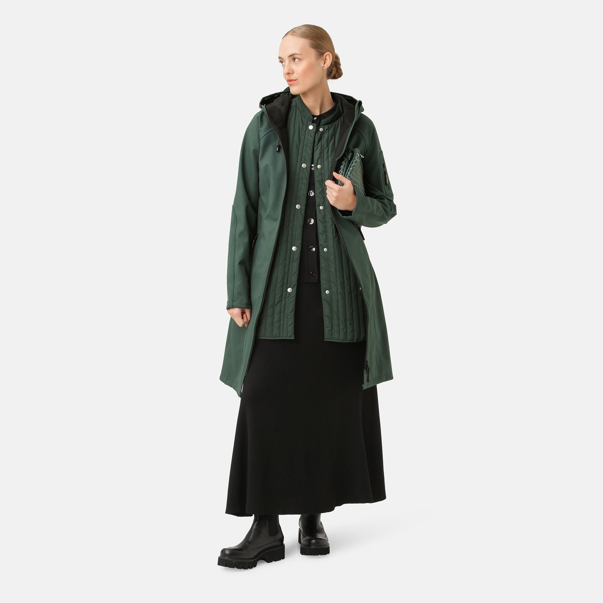 Softshell Regenjas Lang RAIN37L - Beetle 492 | Beetle | Raincoat | Ilse Jacobsen