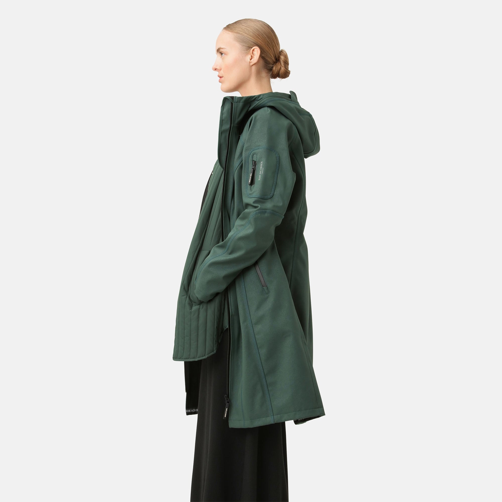 Softshell Regenjas Lang RAIN37L - Beetle 492 | Beetle | Raincoat | Ilse Jacobsen