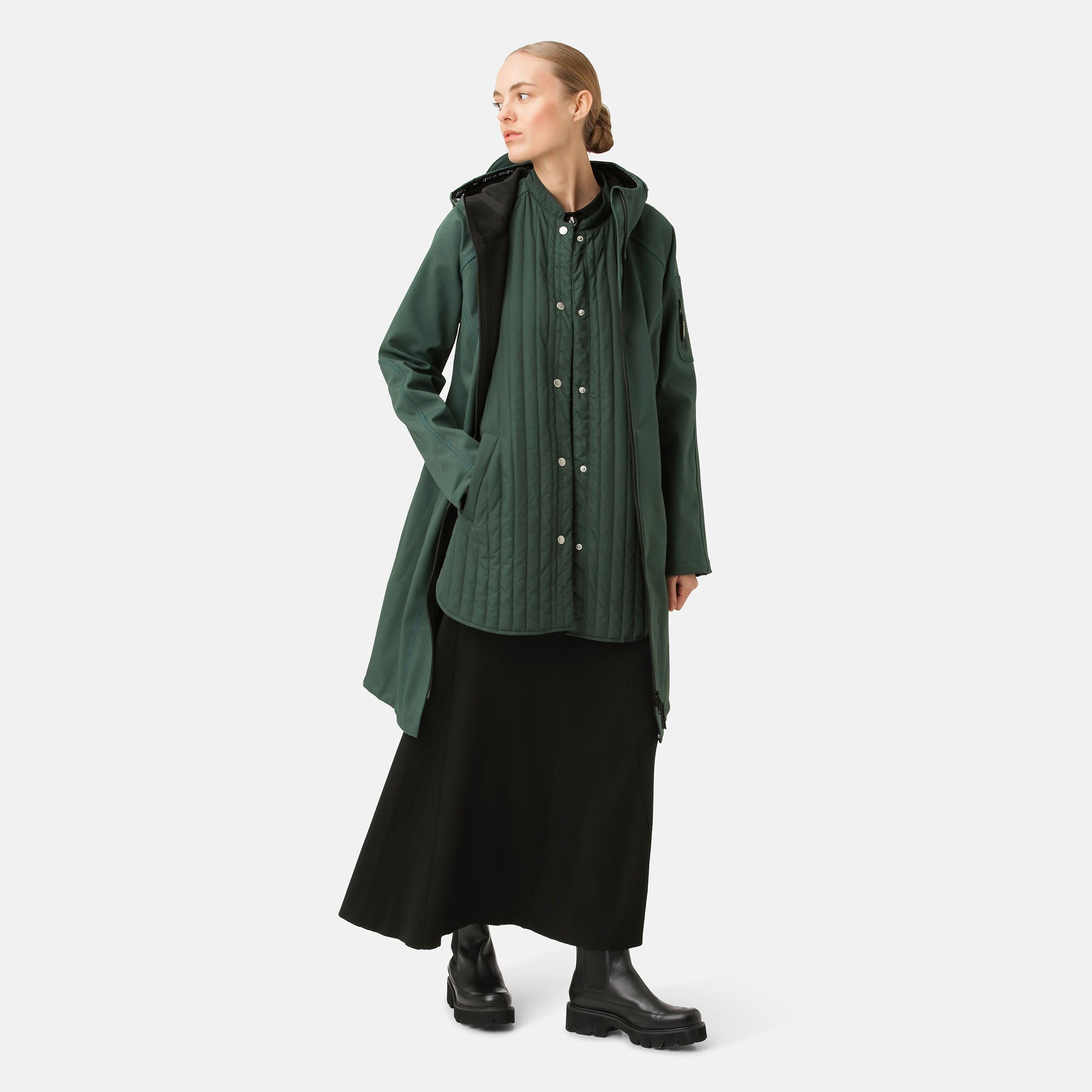 Softshell Regenjas Lang RAIN37L - Beetle 492 | Beetle | Raincoat | Ilse Jacobsen