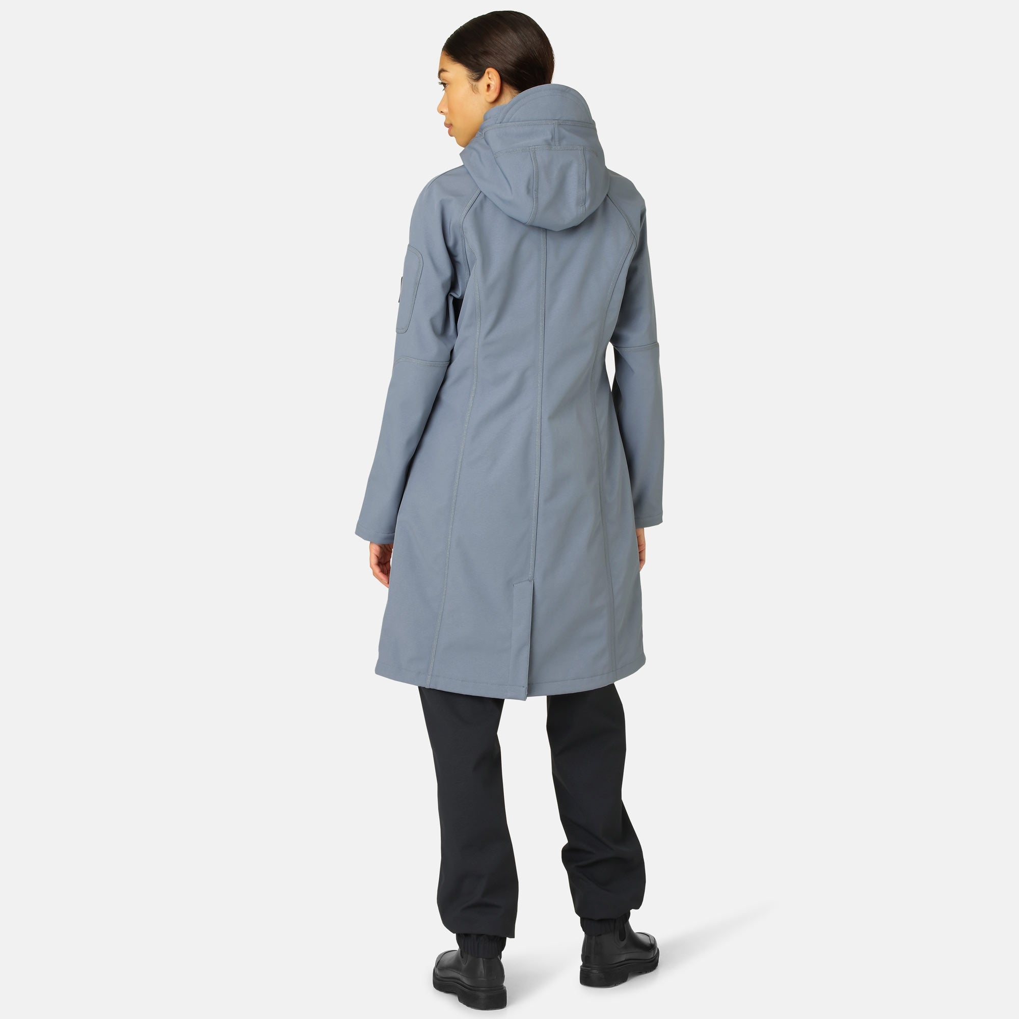 Softshell regenjas lang RAIN37L - 696 Winter Ocean | Winter Ocean | Raincoat | Ilse Jacobsen