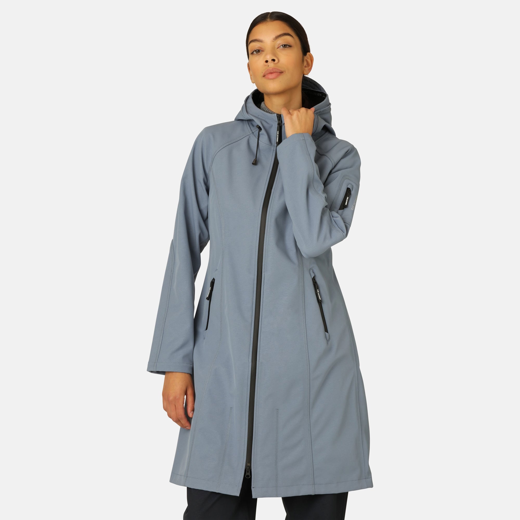 Softshell regenjas lang RAIN37L - 696 Winter Ocean | Winter Ocean | Raincoat | Ilse Jacobsen