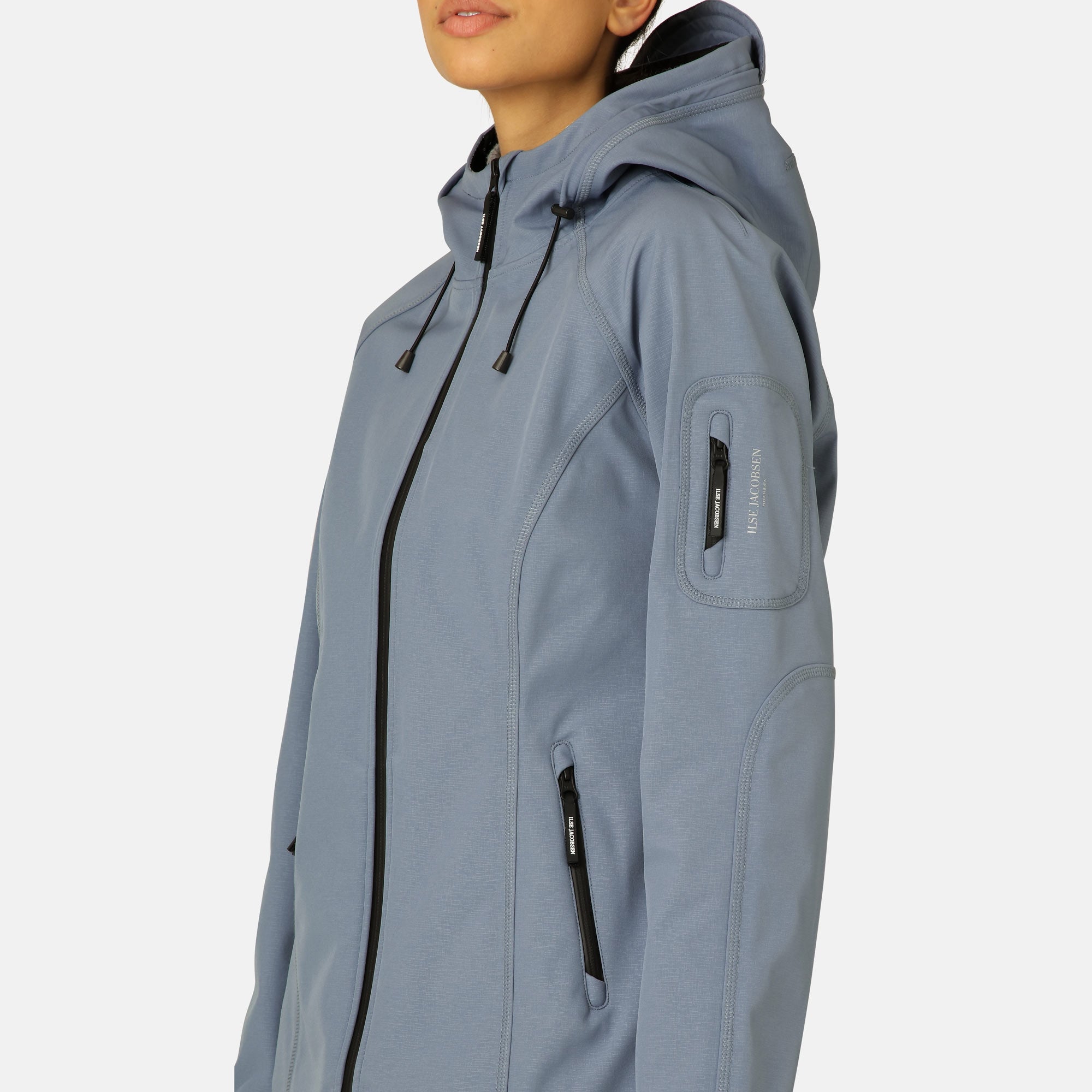 Softshell regenjas lang RAIN37L - 696 Winter Ocean | Winter Ocean | Raincoat | Ilse Jacobsen