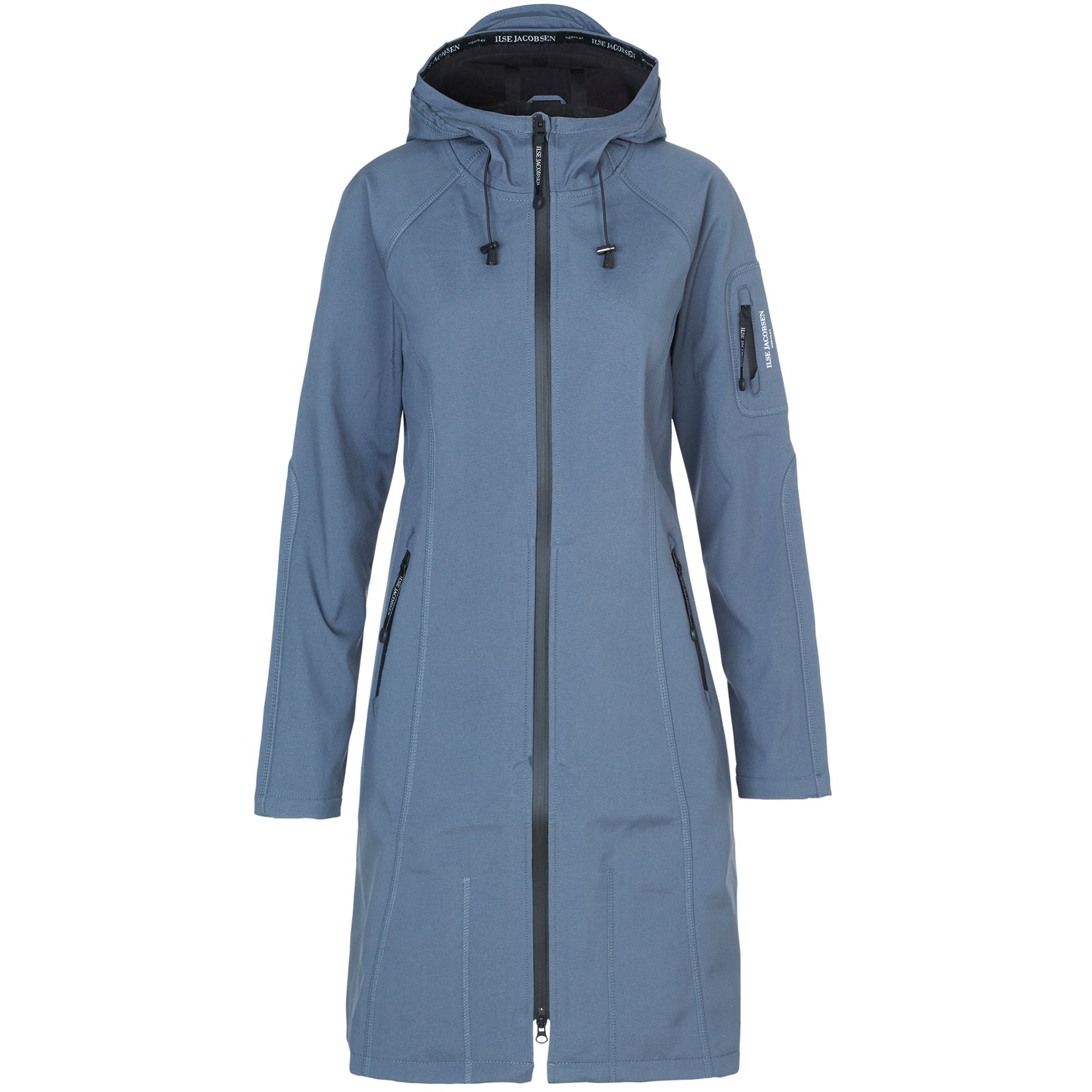 Softshell Regenjas lang RAIN37L - 699 Blue Grayness | Blue Grayness | Raincoat | Ilse Jacobsen