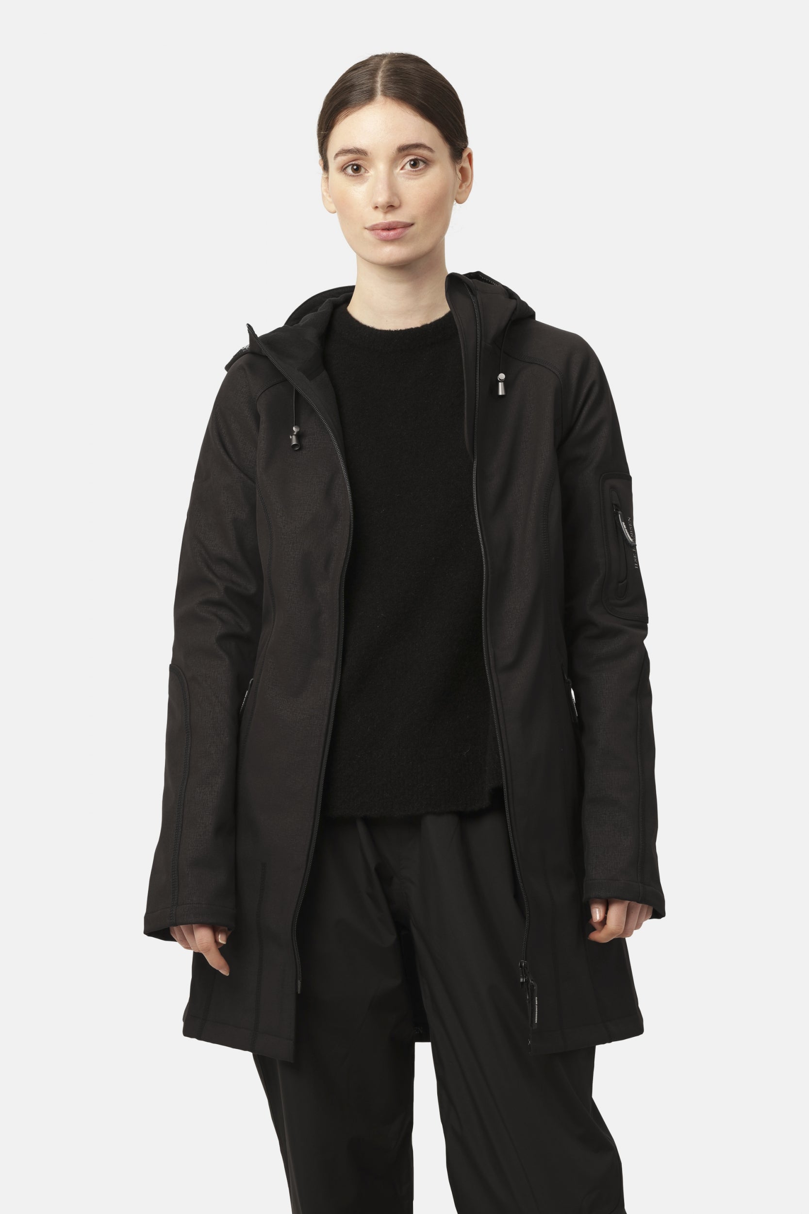 Softshell regenjas RAIN37 - 001 Black | Black | Raincoat | Ilse Jacobsen