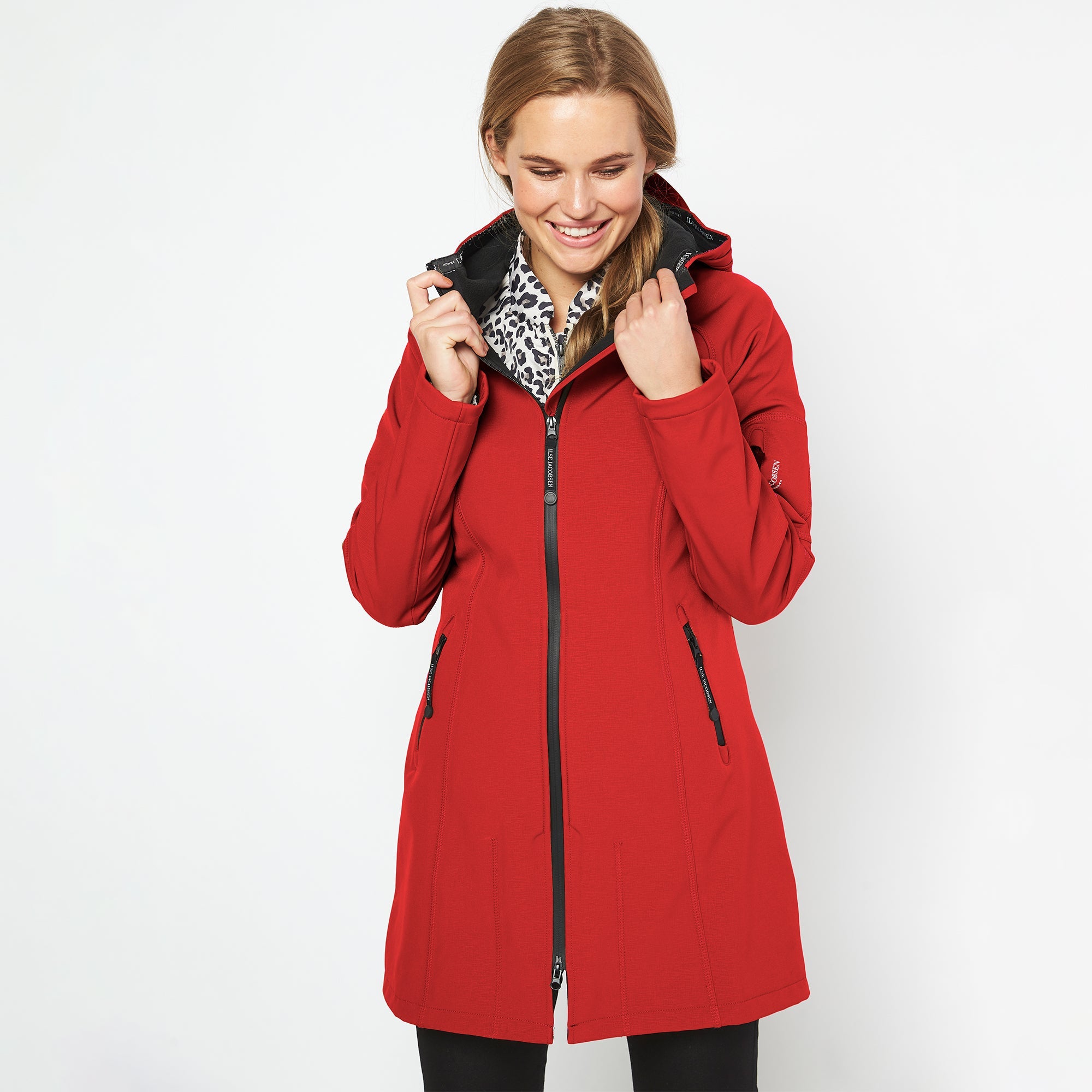 Softshell regenjas RAIN37 - 303 Deep Red | Deep Red | Raincoat | Ilse Jacobsen