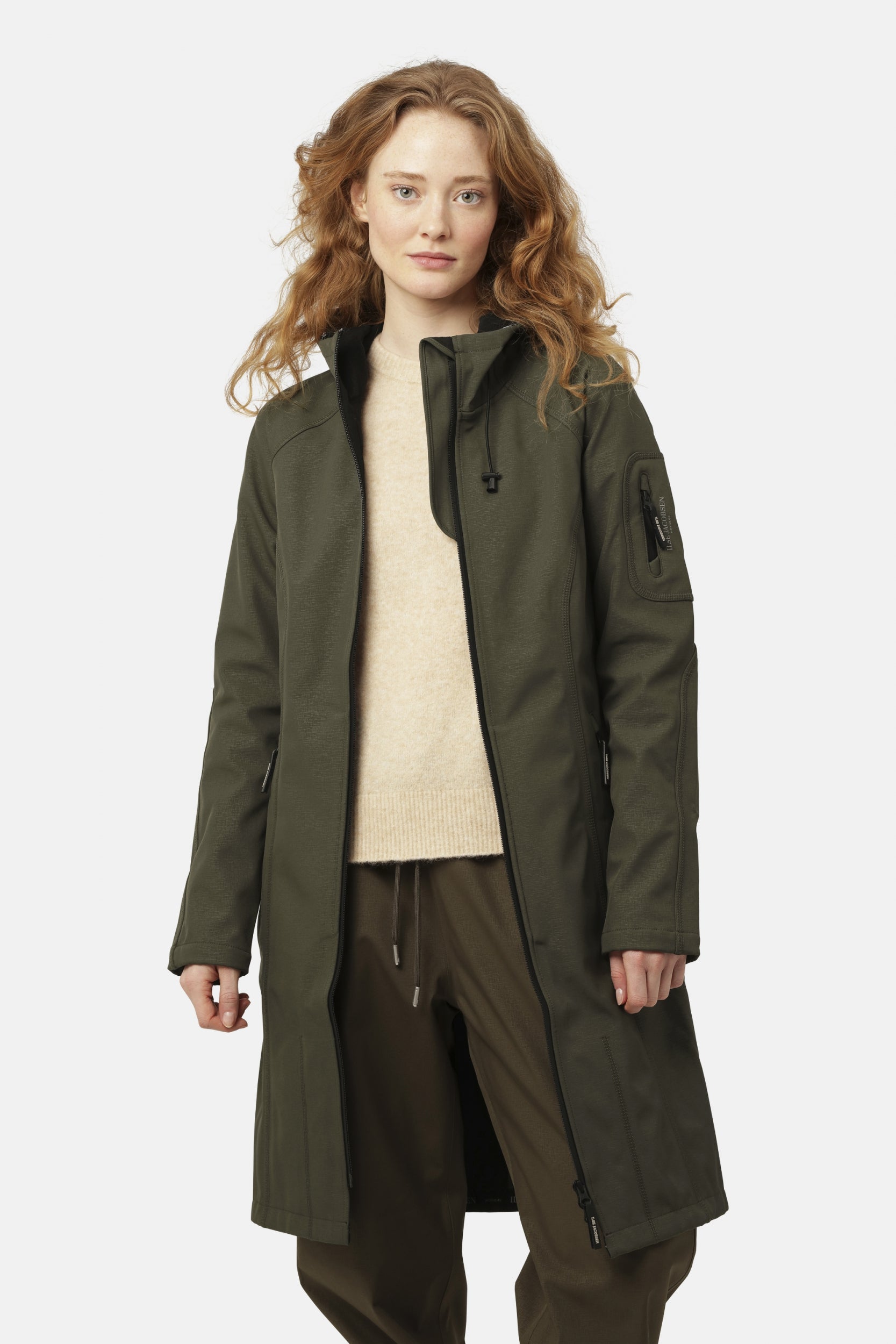 Softshell regenjas RAIN37 - 410 Army | Army | Raincoat | Ilse Jacobsen