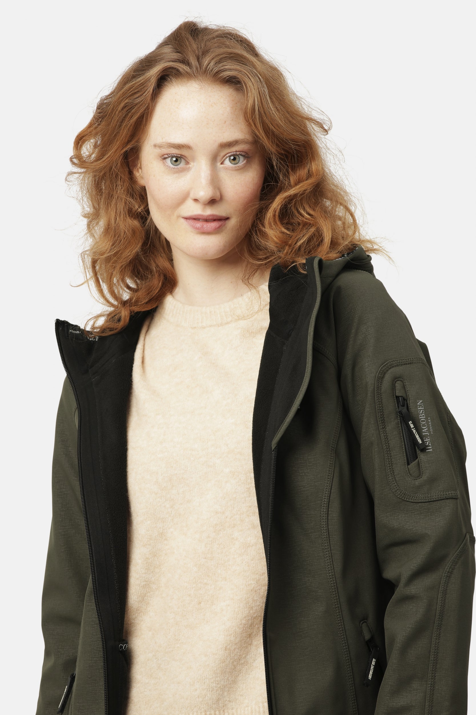Softshell regenjas RAIN37 - 410 Army | Army | Raincoat | Ilse Jacobsen