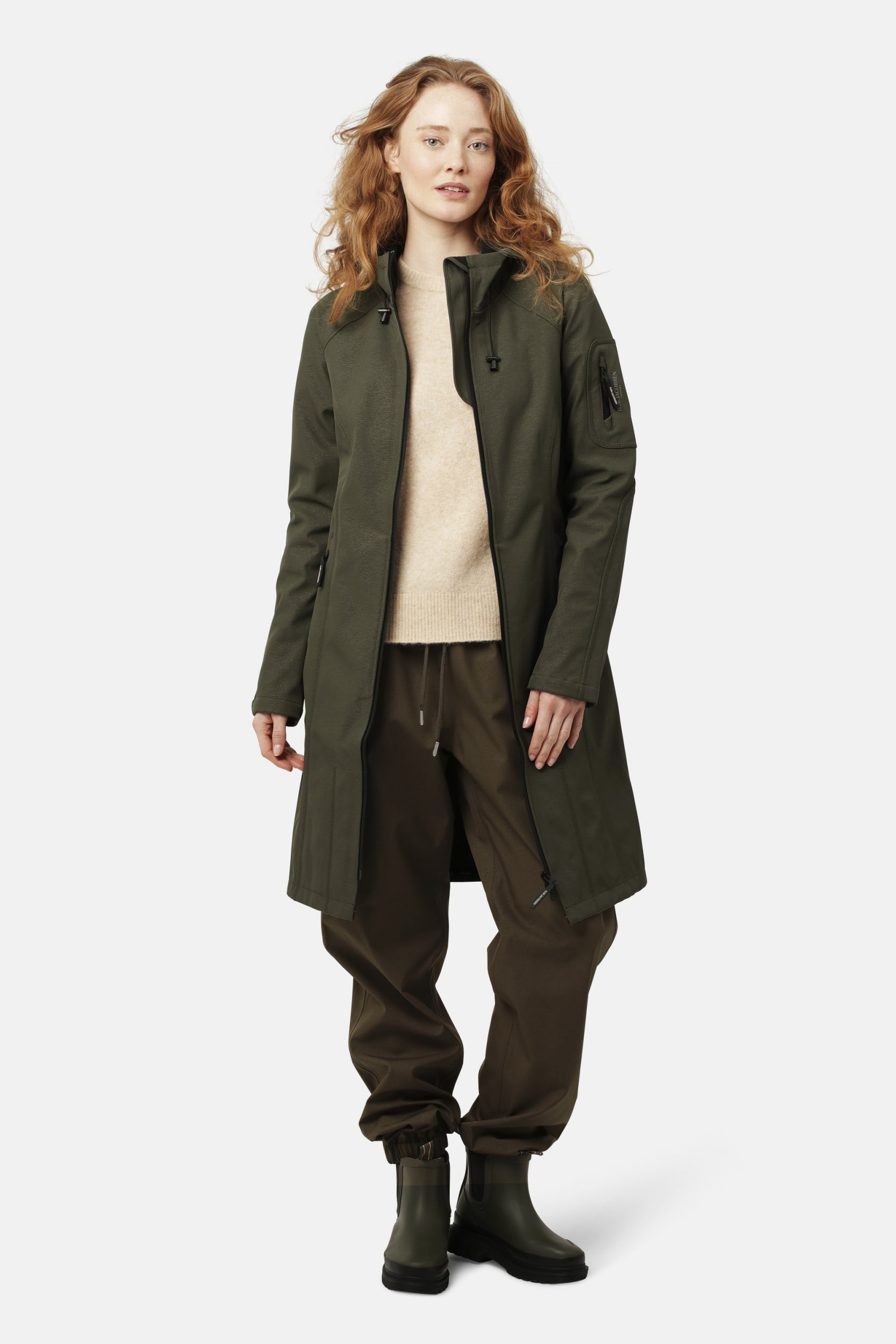 Softshell regenjas RAIN37 - 410 Army | Army | Raincoat | Ilse Jacobsen