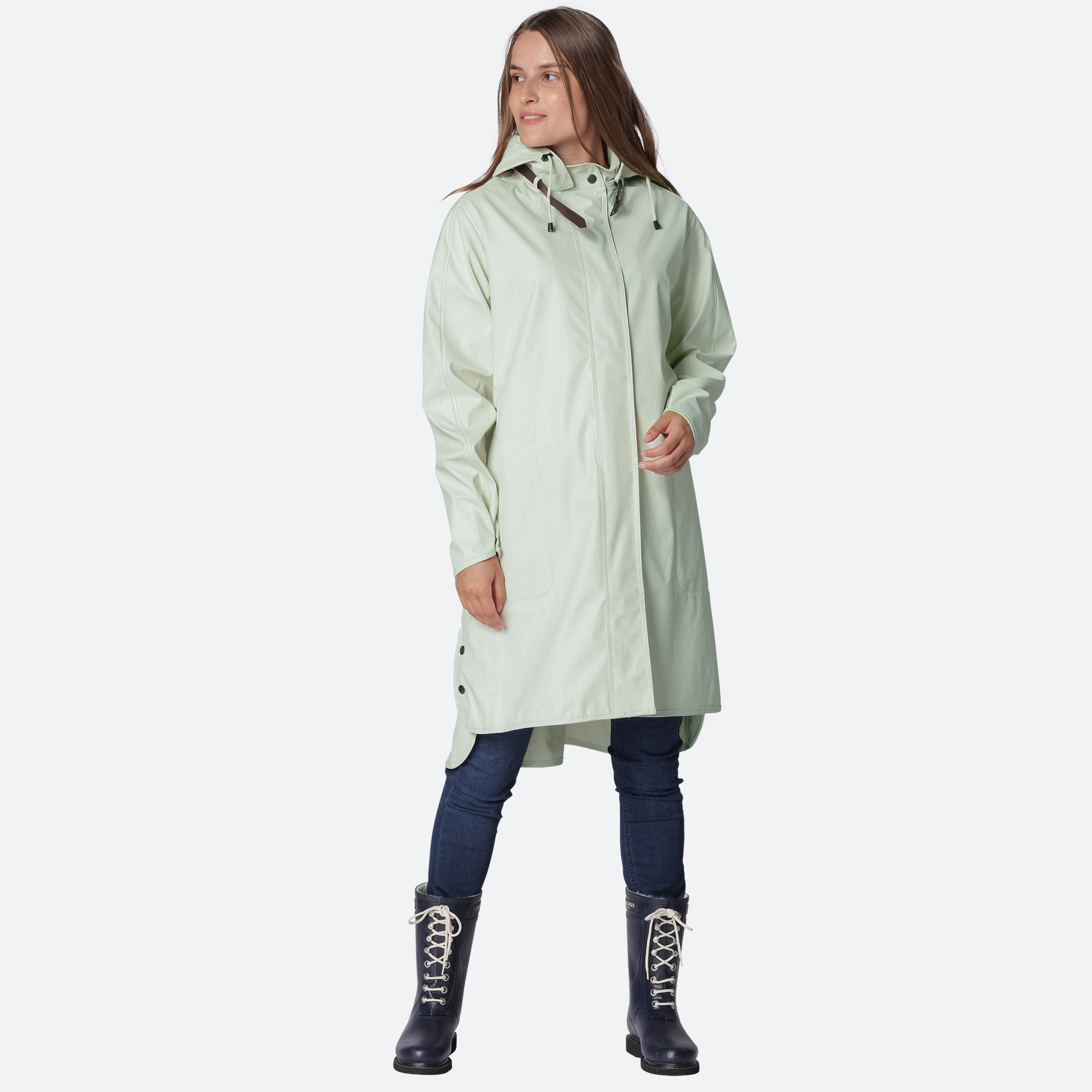 Regenjas RAIN71 - 428 Green Lily | Green Lily | Raincoat | Ilse Jacobsen