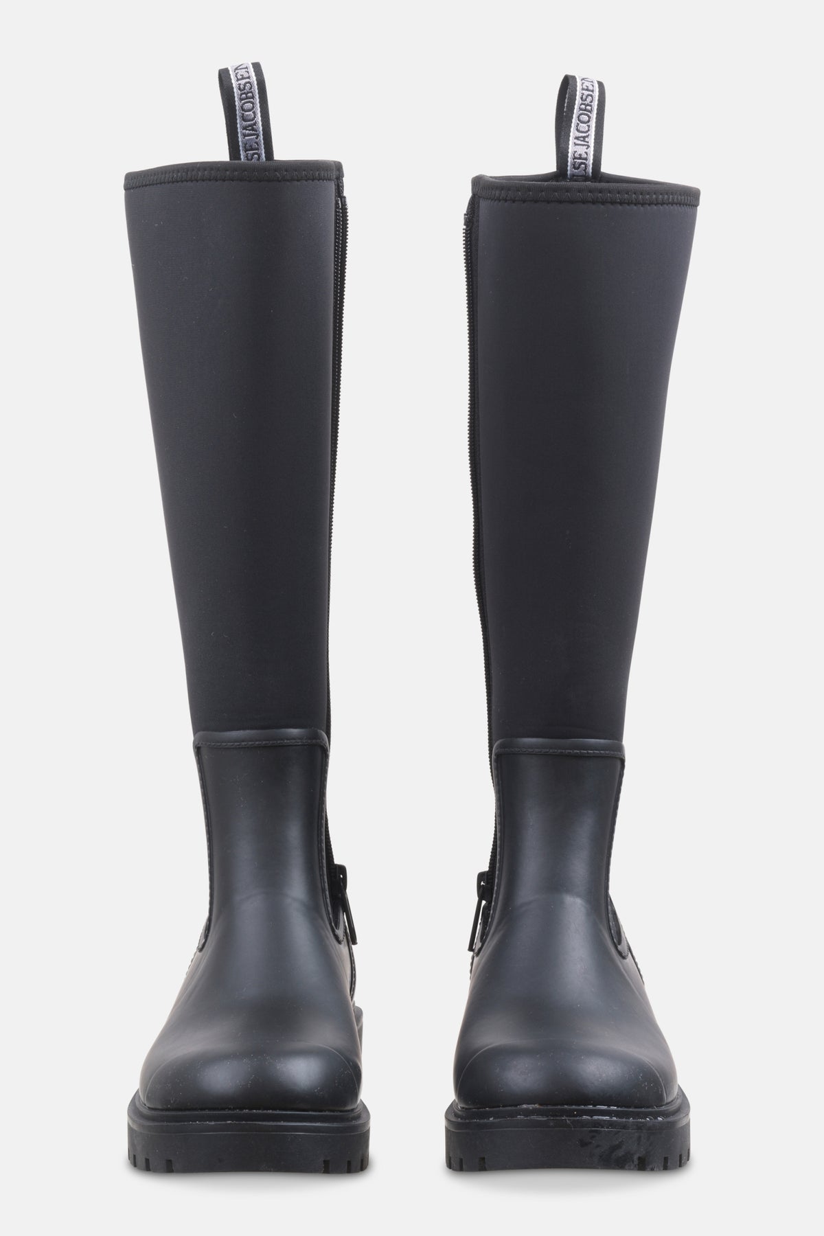 Hoge regenlaarzen RUBSTEP01 | Black Black | Shoes | Ilse Jacobsen