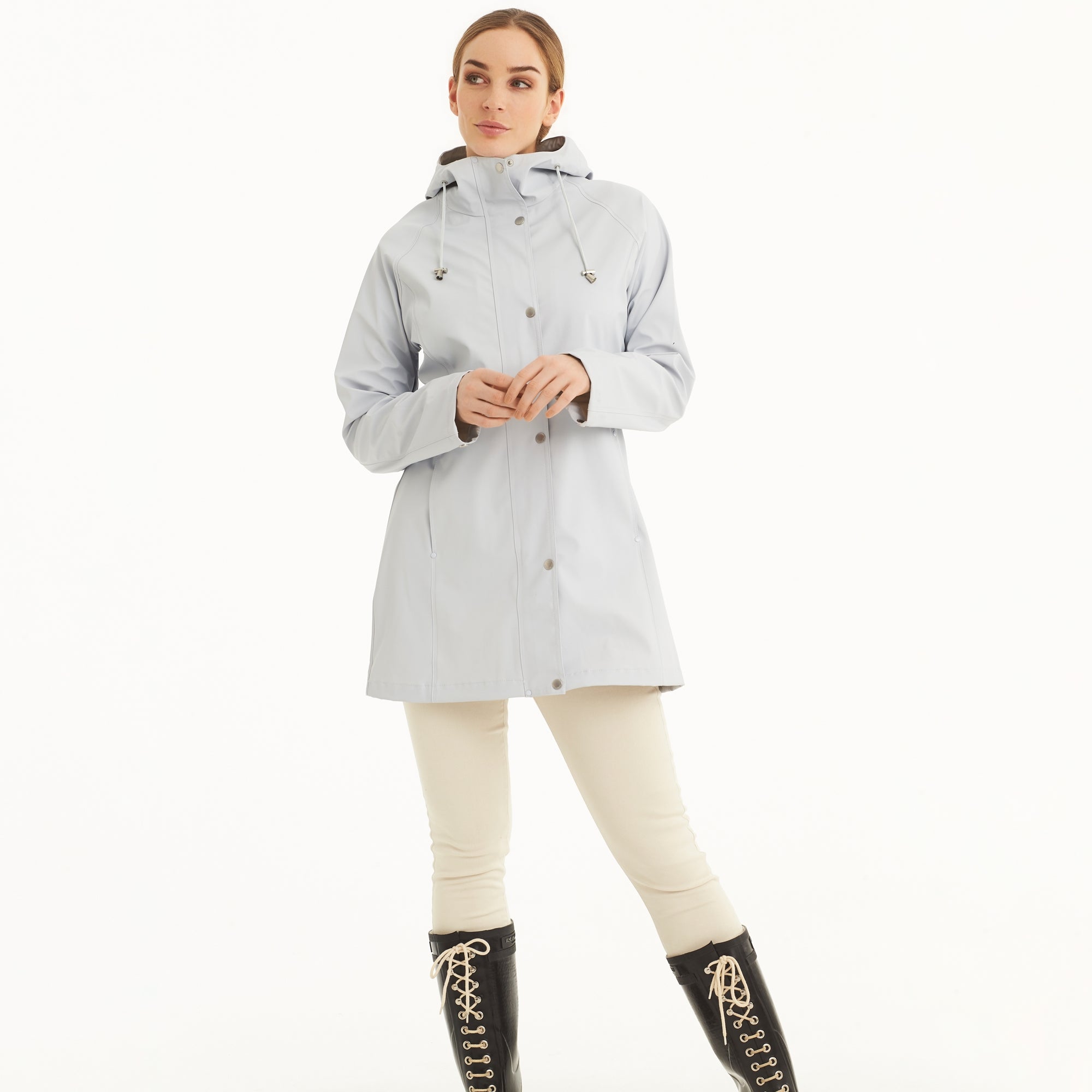 Regenjas RAIN87 - 637 White Blue | White Blue | Raincoat | Ilse Jacobsen