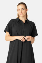 Lange A-lijn Jurk TENCELLA01 | Dark Indigo | Dress | Ilse Jacobsen