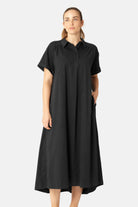 Lange A-lijn Jurk TENCELLA01 | Dark Indigo | Dress | Ilse Jacobsen