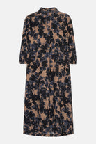 Lange A-lijn jurk TENCELLA08P | Beige Butterfly | Dress | Ilse Jacobsen