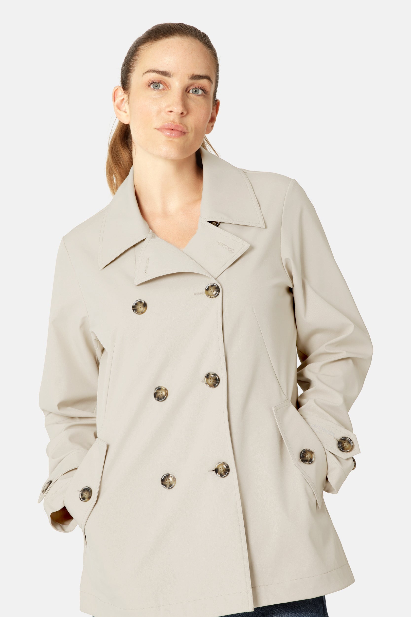 Peacoat TRENCHRAIN02 - 106 White Pepper | White Pepper | Coat | Ilse Jacobsen