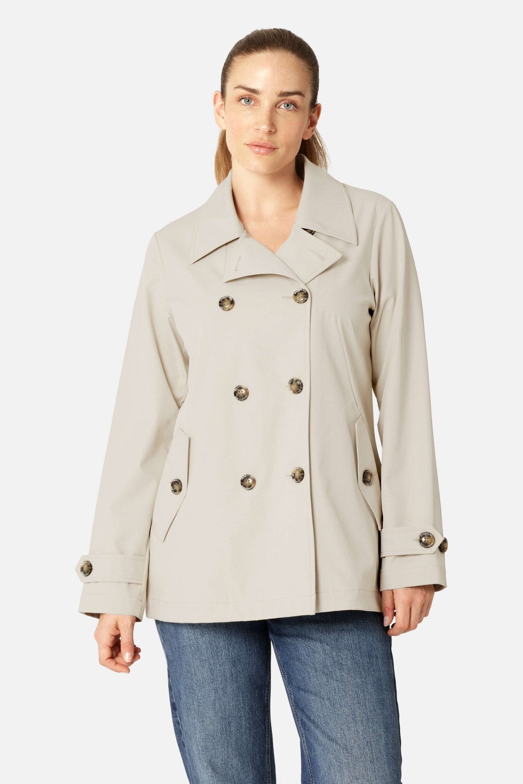 Peacoat TRENCHRAIN02 - 106 White Pepper | White Pepper | Coat | Ilse Jacobsen