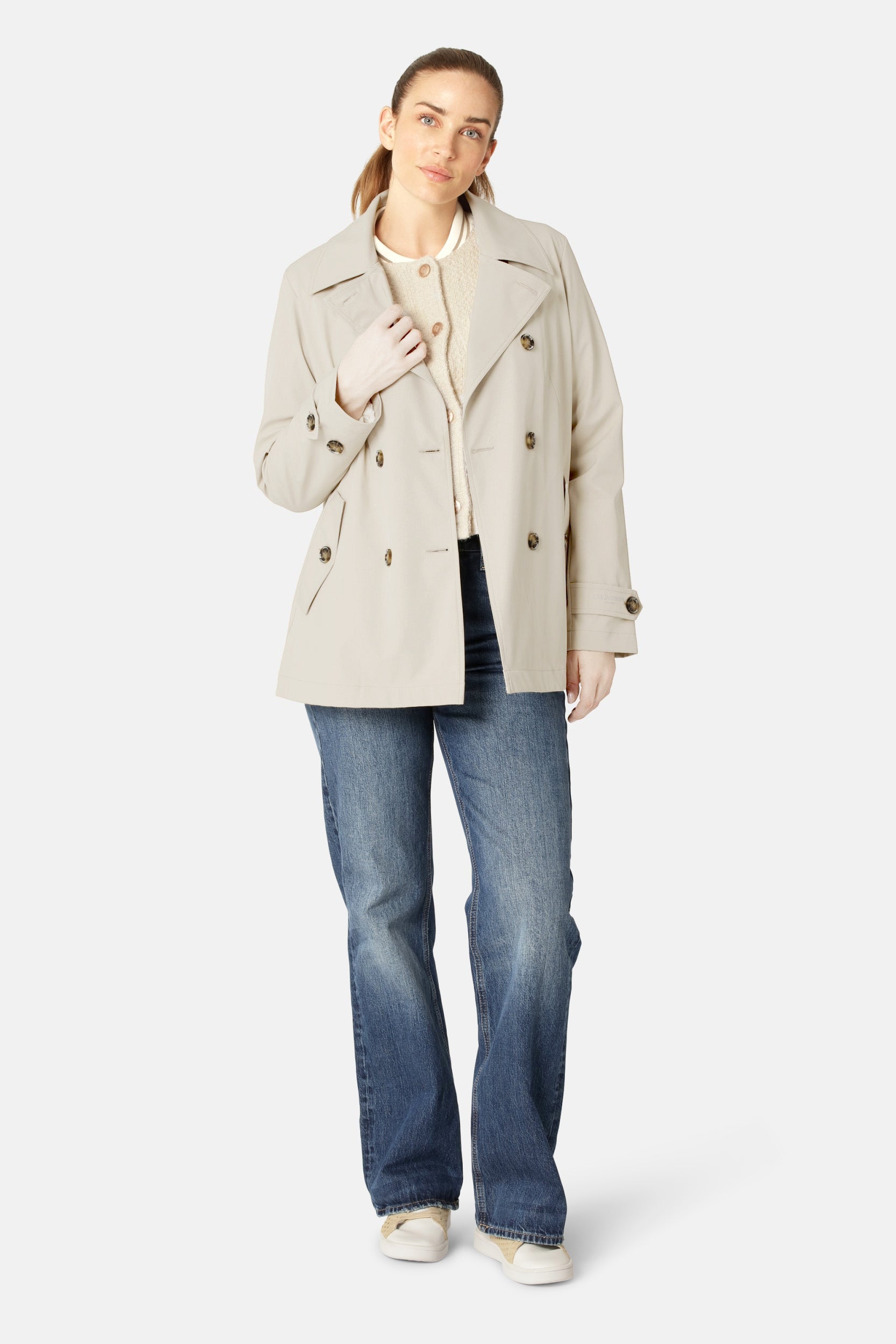 Peacoat TRENCHRAIN02 - 106 White Pepper | White Pepper | Coat | Ilse Jacobsen