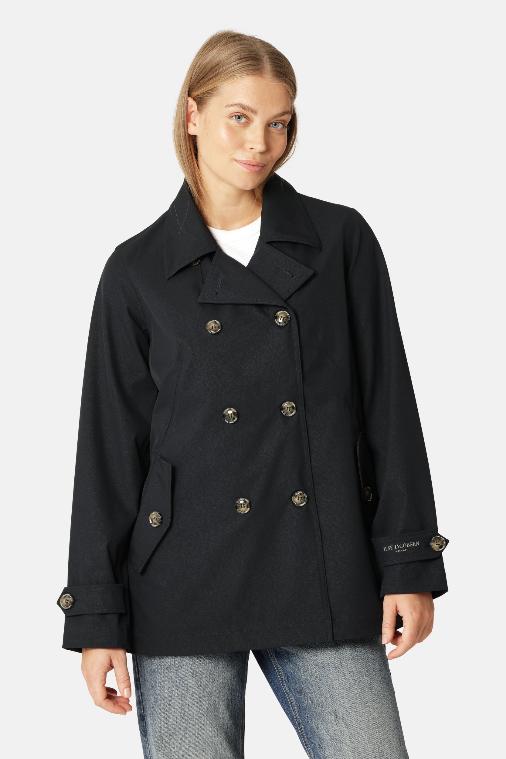 Peacoat Trenchrain02 - 660 Dark Indigo | Dark Indigo | Coat | Ilse Jacobsen