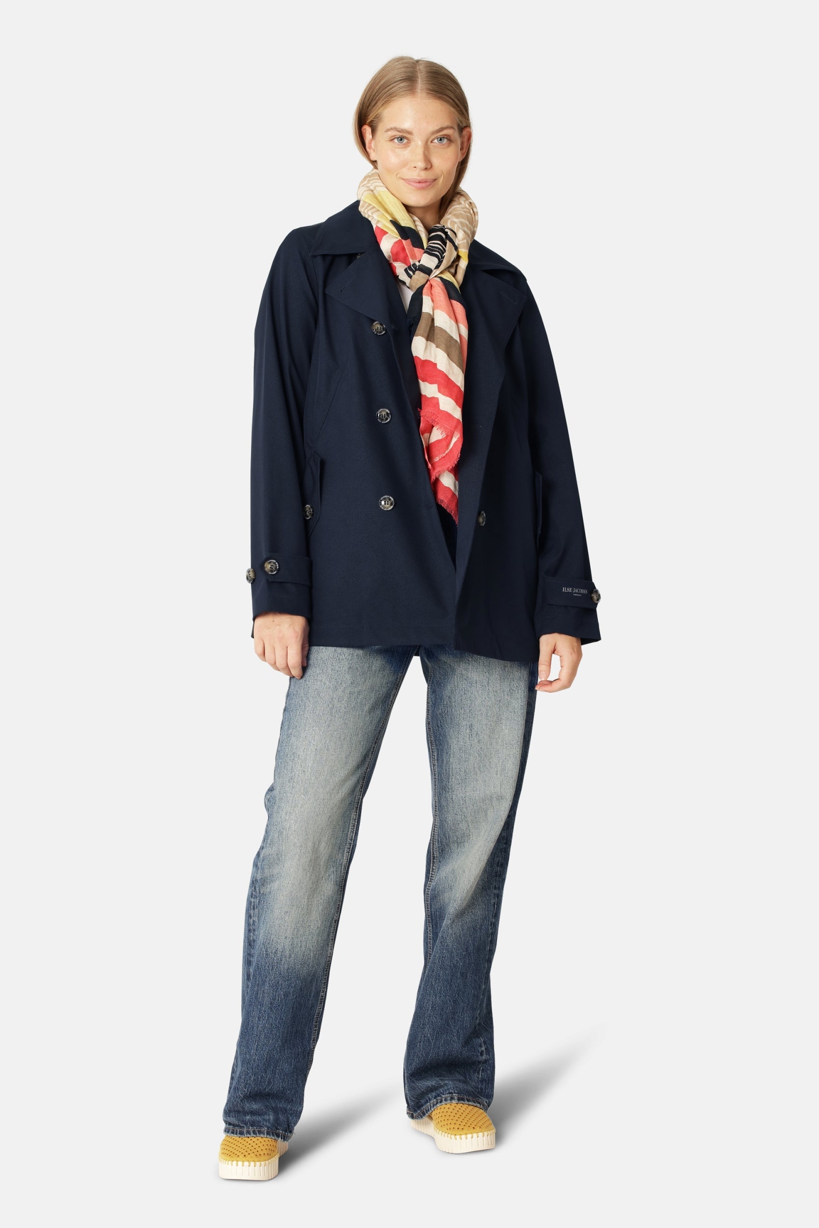 Peacoat TRENCHRAIN02- 660 Dark Indigo | Dark Indigo | Coat | Ilse Jacobsen