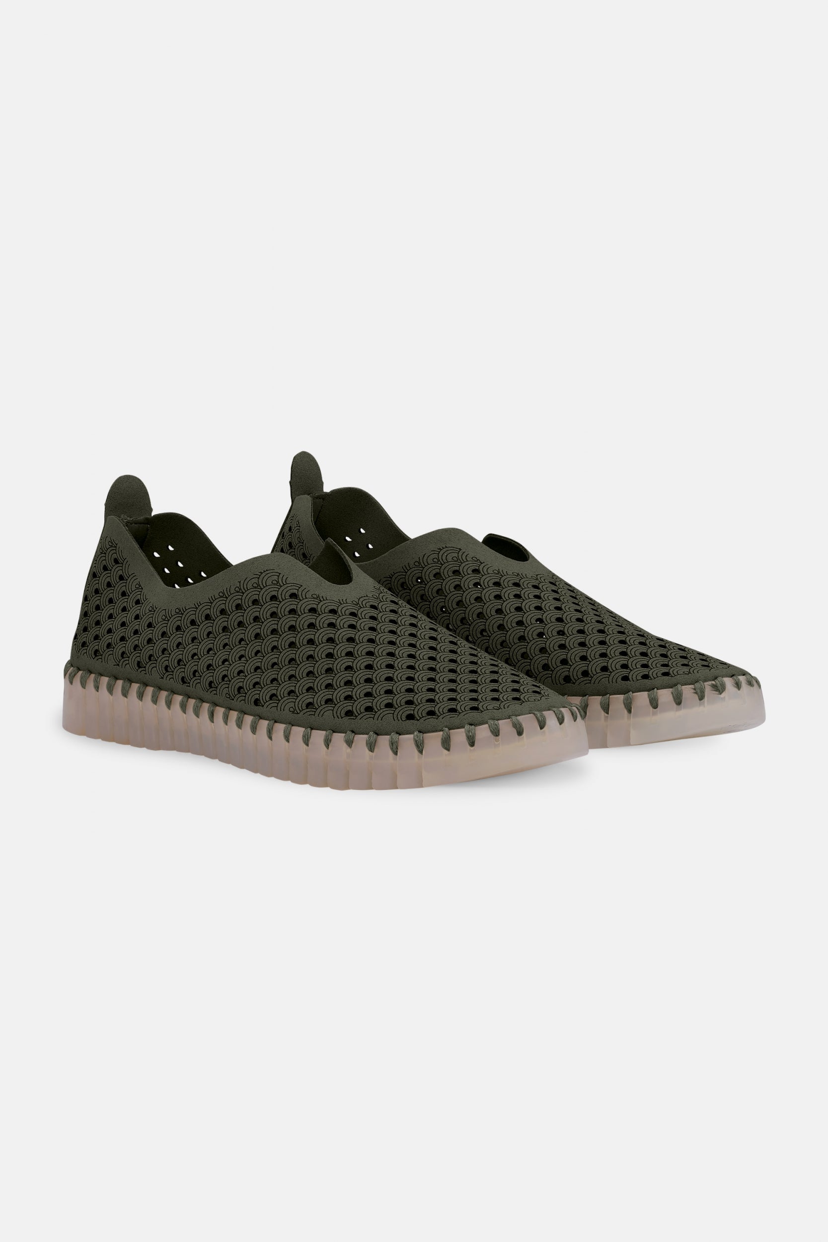 Instappers TULIP139LUX transparante zool - 410 Army | Army | Shoes | Ilse Jacobsen