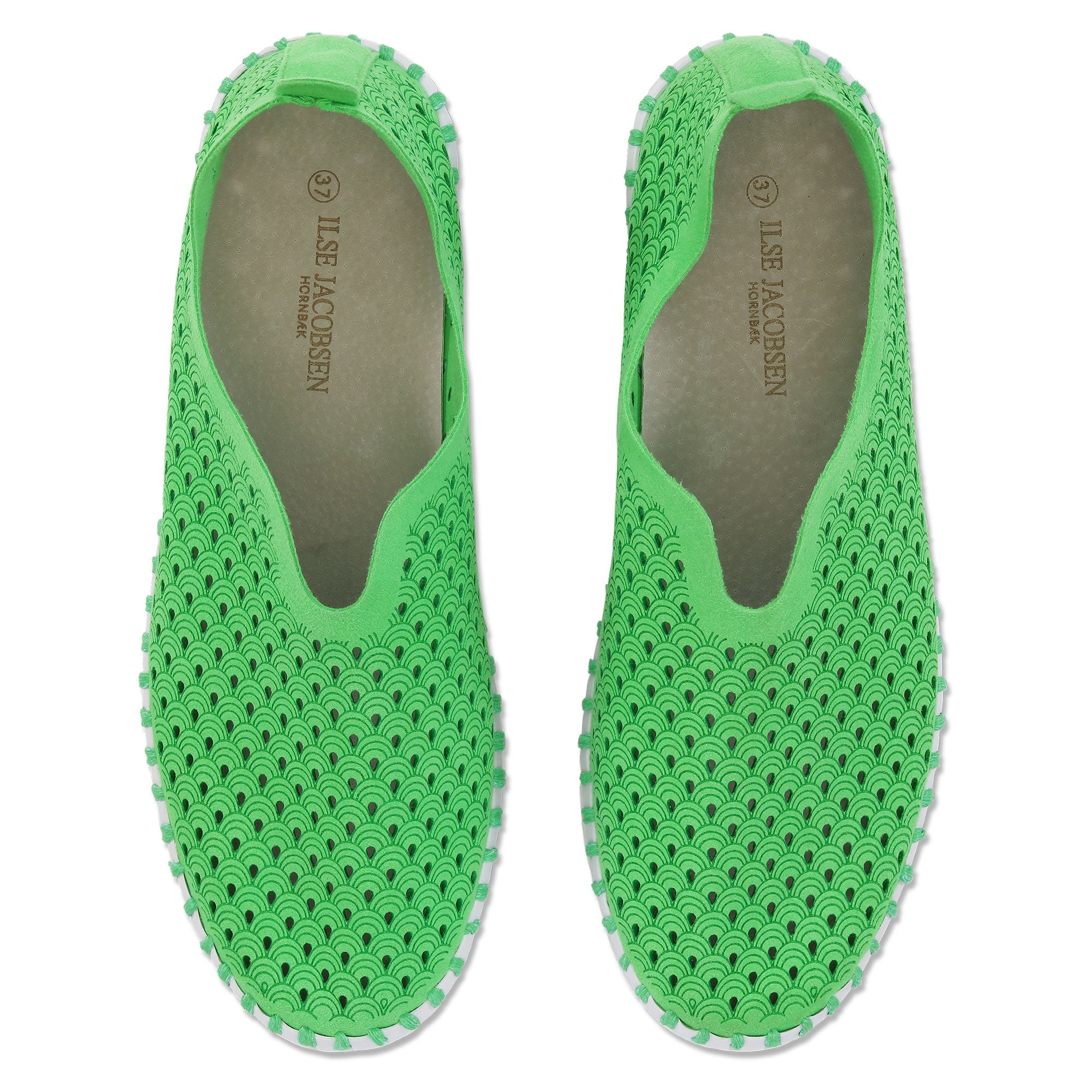 Instappers Tulip139 witte zool - 495 Bright Green | Bright Green | Shoes | Ilse Jacobsen