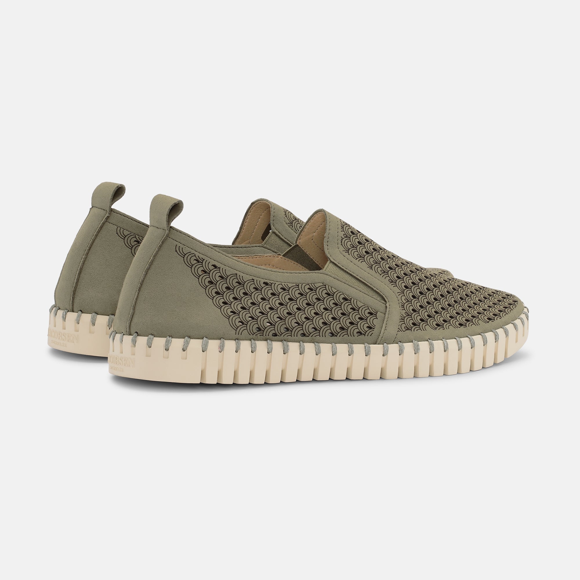 Instappers Heren TULIP140MEN beige zool - 410 Army | Army | Shoes | Ilse Jacobsen